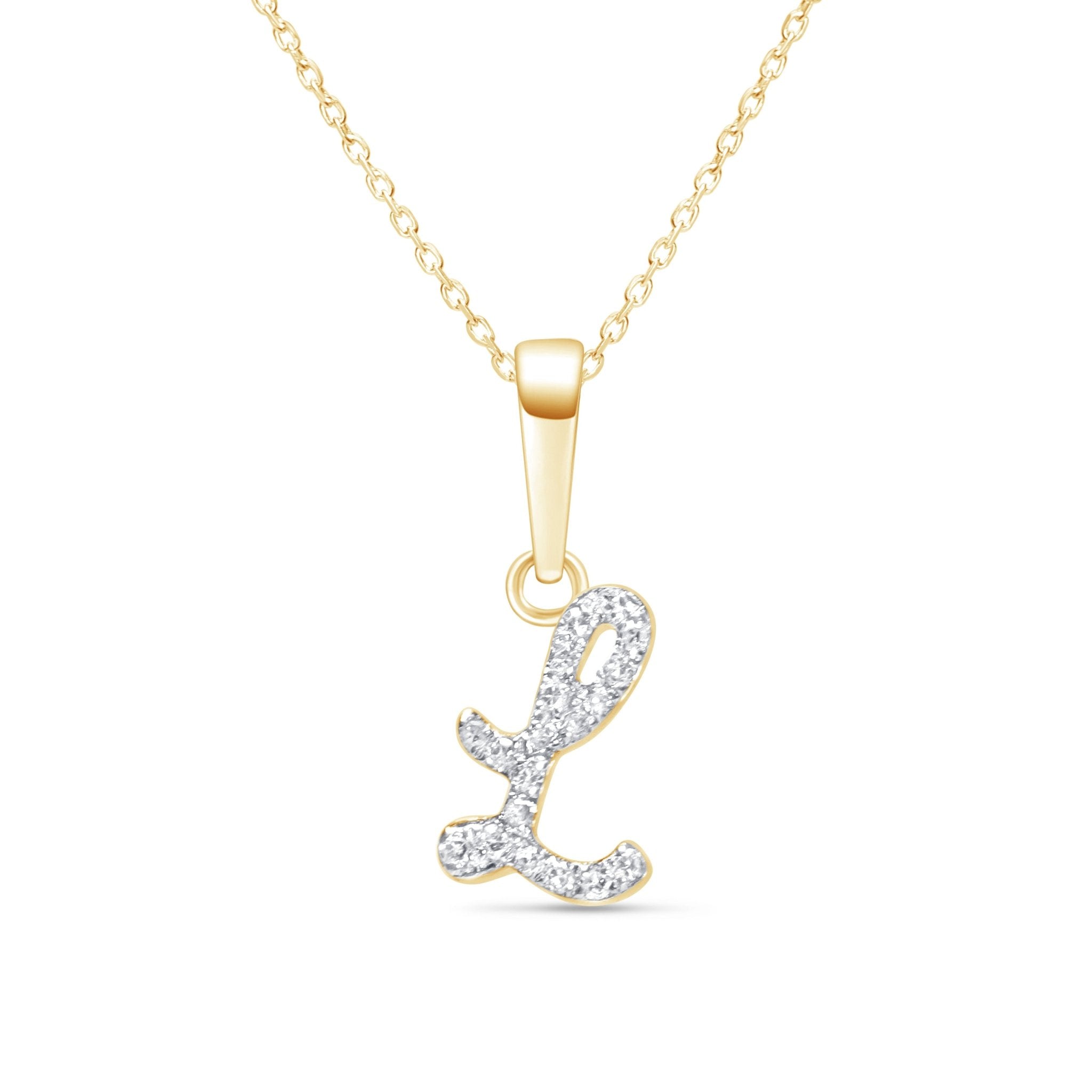 Cursive Diamond Initial Necklace - L Necklaces Estellacollection #product_description# 18557 14k Diamond Gemstone #tag4# #tag5# #tag6# #tag7# #tag8# #tag9# #tag10# 14k Yellow Gold