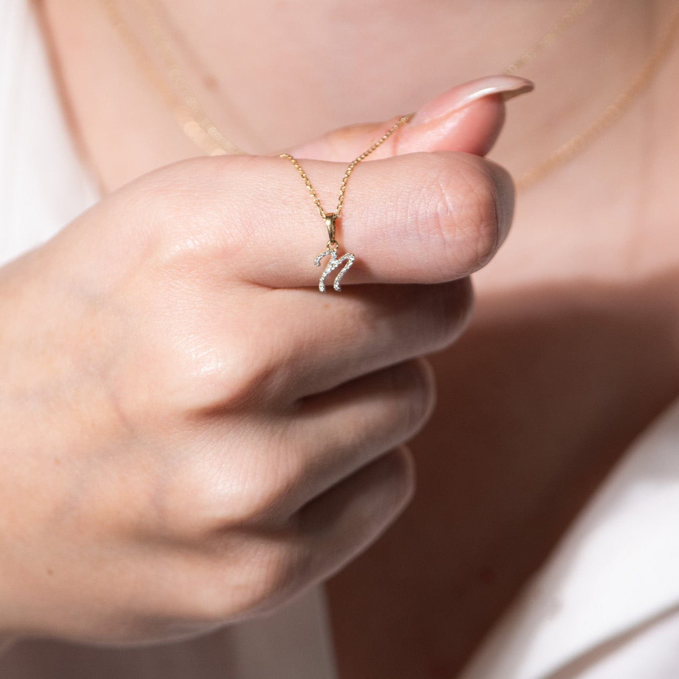 Cursive Diamond Initial Necklace - N Necklaces Estellacollection #product_description# 18557 14k Diamond Gemstone #tag4# #tag5# #tag6# #tag7# #tag8# #tag9# #tag10# 14k Yellow Gold