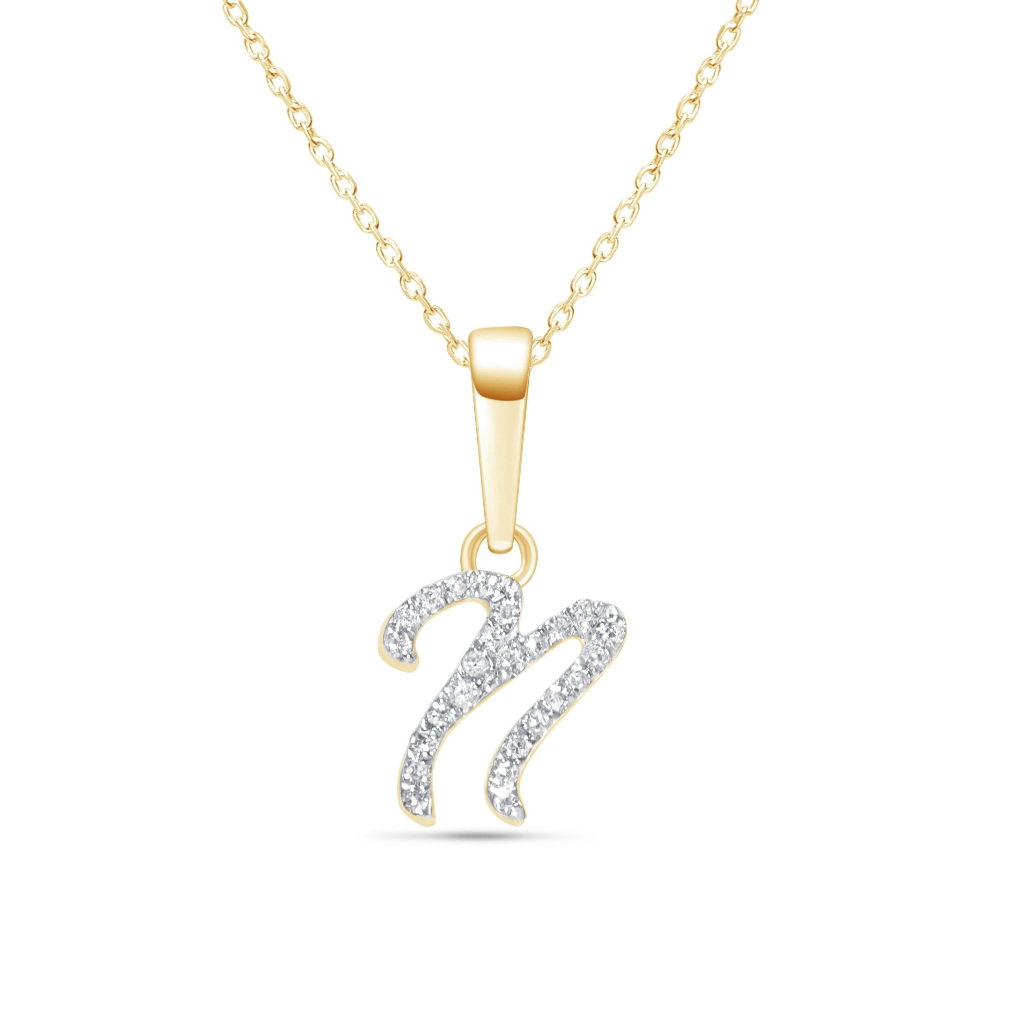 Cursive Diamond Initial Necklace - N Necklaces Estellacollection #product_description# 18557 14k Diamond Gemstone #tag4# #tag5# #tag6# #tag7# #tag8# #tag9# #tag10# 14k Yellow Gold