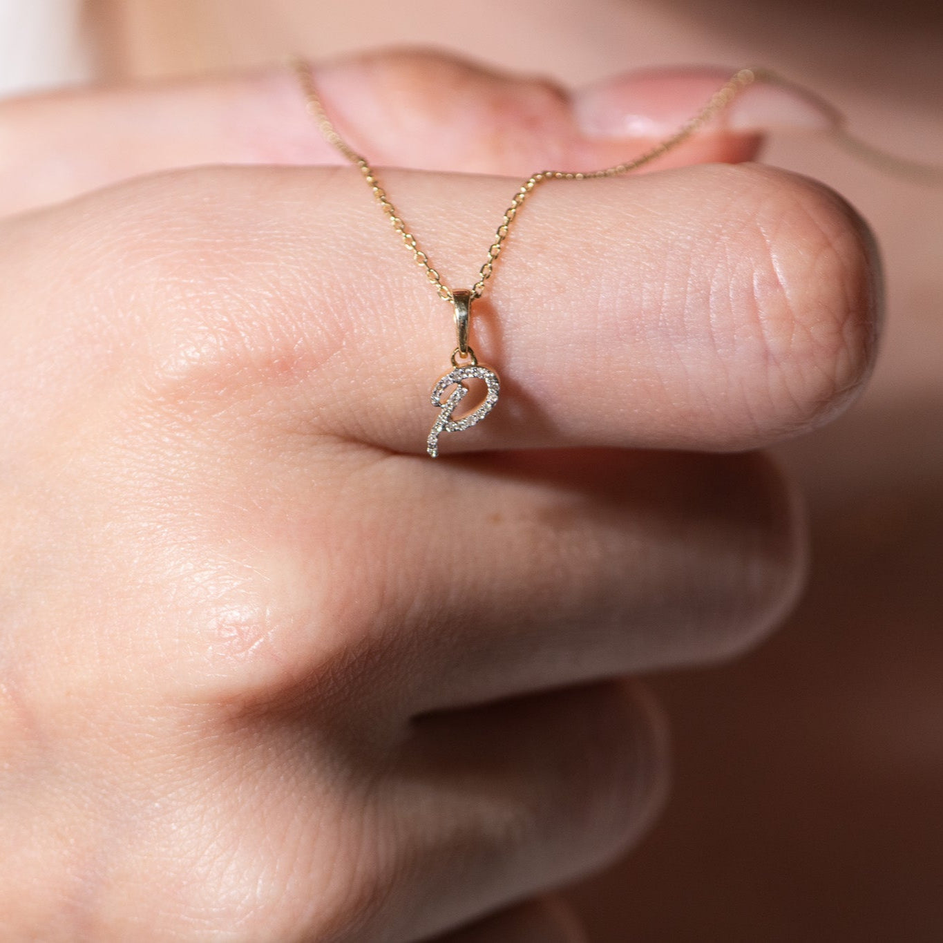 Cursive Diamond Initial Necklace - P Necklaces Estellacollection #product_description# 18557 14k Diamond Gemstone #tag4# #tag5# #tag6# #tag7# #tag8# #tag9# #tag10# 14k Yellow Gold