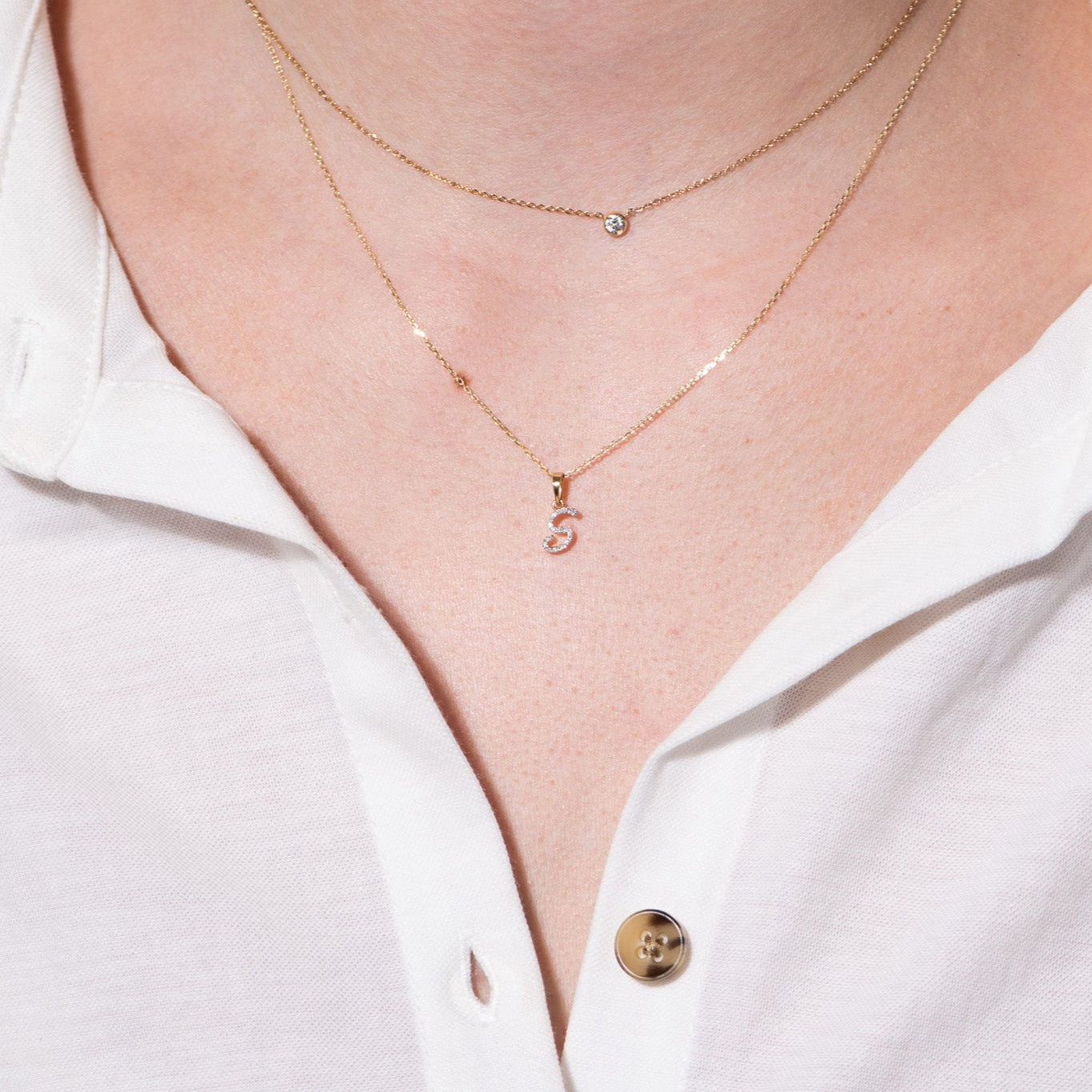 Cursive Diamond Initial Necklace - S Necklaces Estellacollection #product_description# 18557 14k Diamond Gemstone #tag4# #tag5# #tag6# #tag7# #tag8# #tag9# #tag10# 14k Yellow Gold