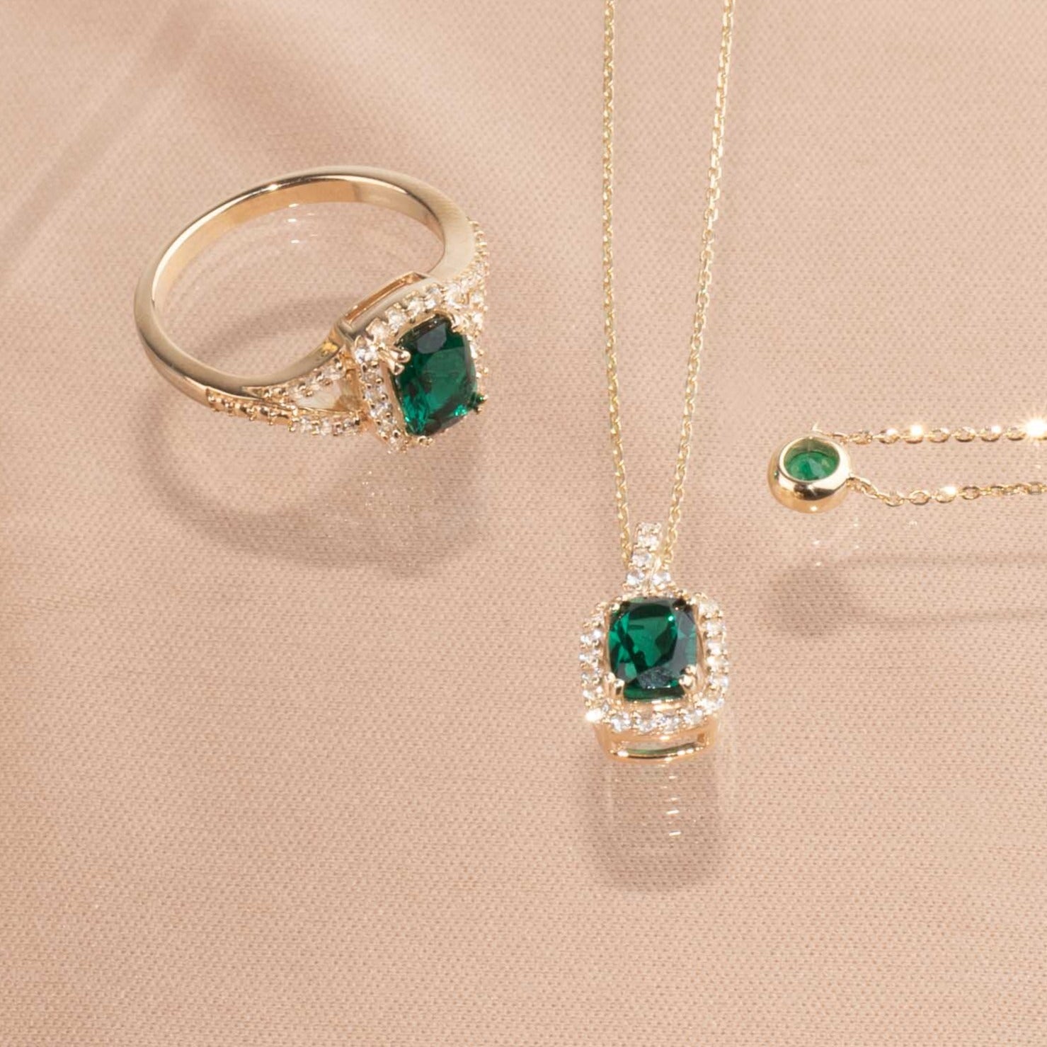Emerald Station Necklace Bezel Set in 14k Gold Necklaces Estellacollection #product_description# 18409 14k Birthstone Emerald #tag4# #tag5# #tag6# #tag7# #tag8# #tag9# #tag10# 3MM
