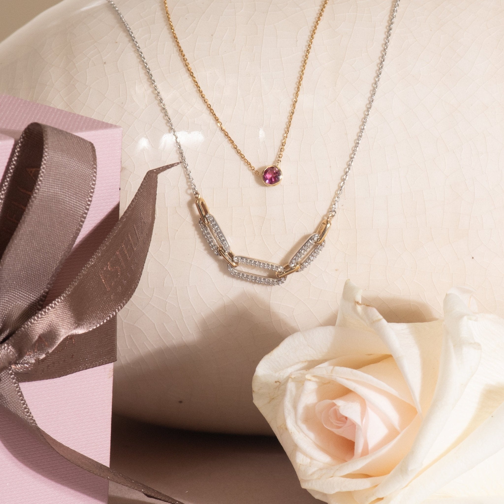 Pink Tourmaline Station Necklace Bezel Set in 14k Gold Necklaces Estellacollection #product_description# 18419 14k Birthstone Gemstone #tag4# #tag5# #tag6# #tag7# #tag8# #tag9# #tag10# 3MM