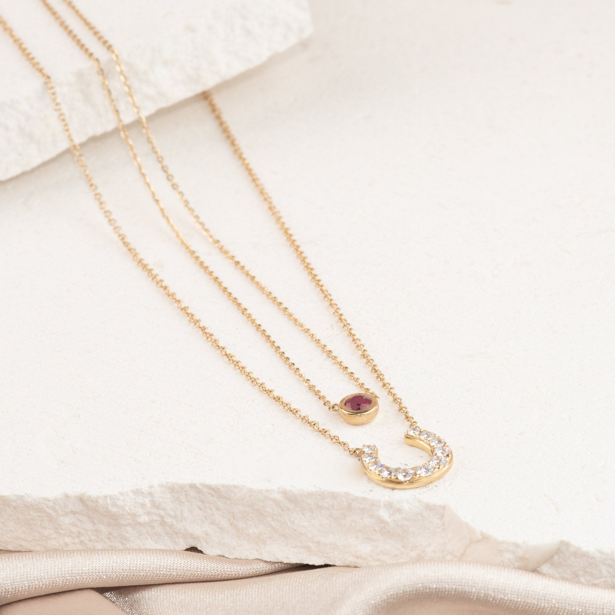 Ruby Station Necklace Bezel Set in 14k Gold Necklaces Estellacollection #product_description# 18413 14k Birthstone Gemstone #tag4# #tag5# #tag6# #tag7# #tag8# #tag9# #tag10# 3MM