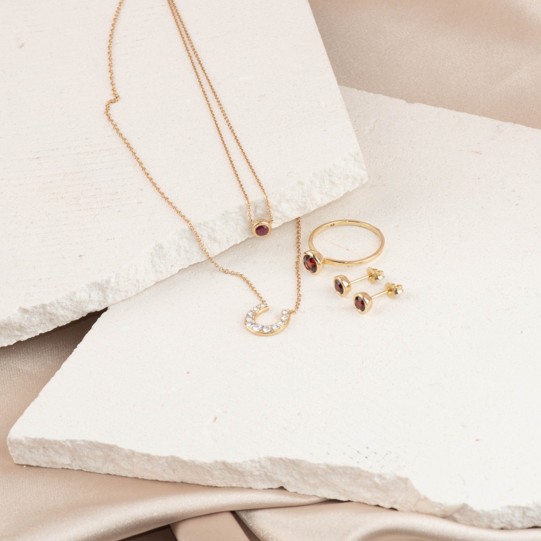 Ruby Station Necklace Bezel Set in 14k Gold Necklaces Estellacollection #product_description# 18413 14k Birthstone Gemstone #tag4# #tag5# #tag6# #tag7# #tag8# #tag9# #tag10# 3MM