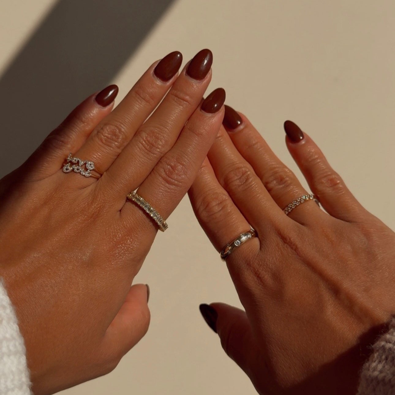 Double Row Diamond Eternity Ring in Solid 14k Yellow Gold