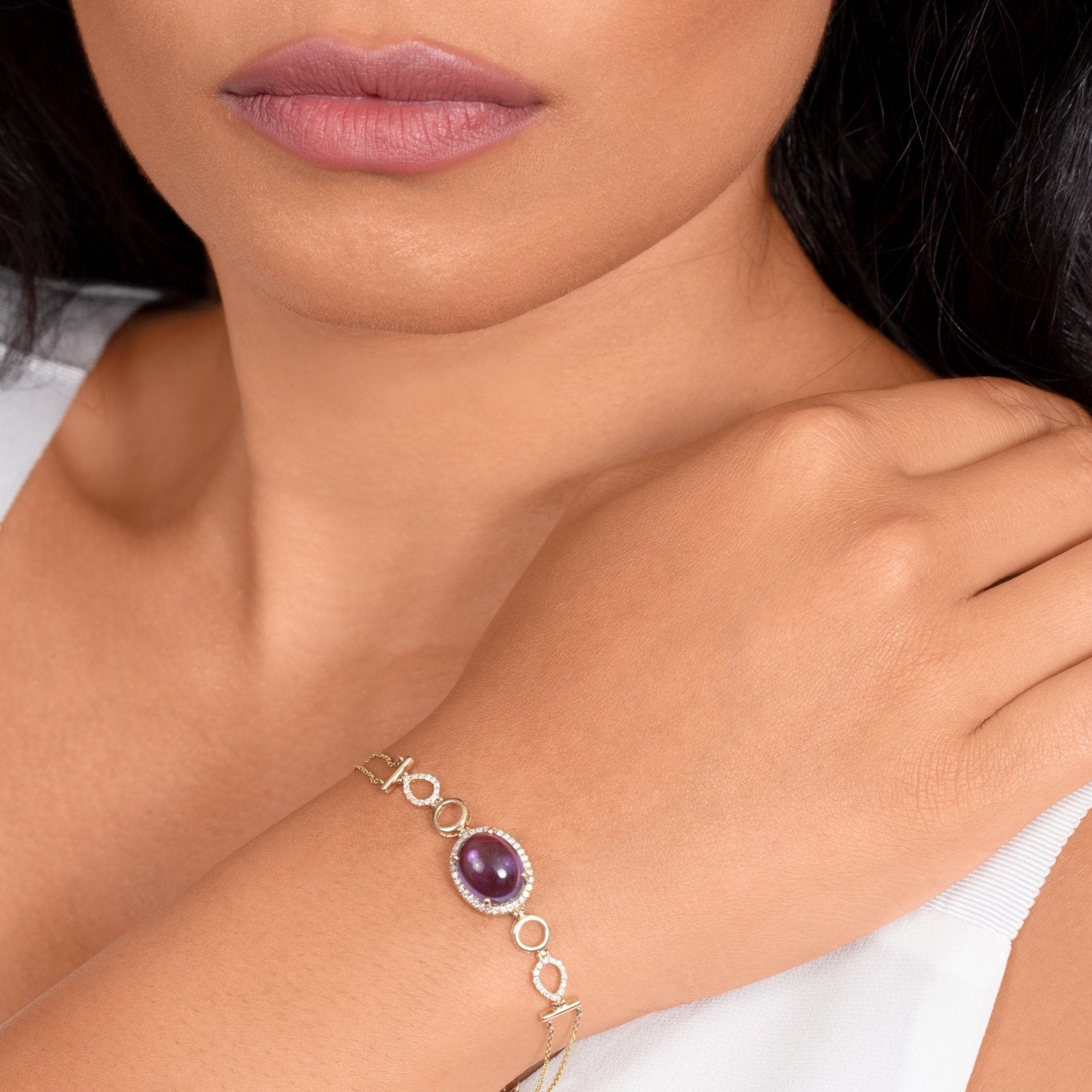 Amethyst and Diamond Infinity Heirloom Bracelet Bracelets Estellacollection #product_description# 14k Amethyst Birthstone #tag4# #tag5# #tag6# #tag7# #tag8# #tag9# #tag10#