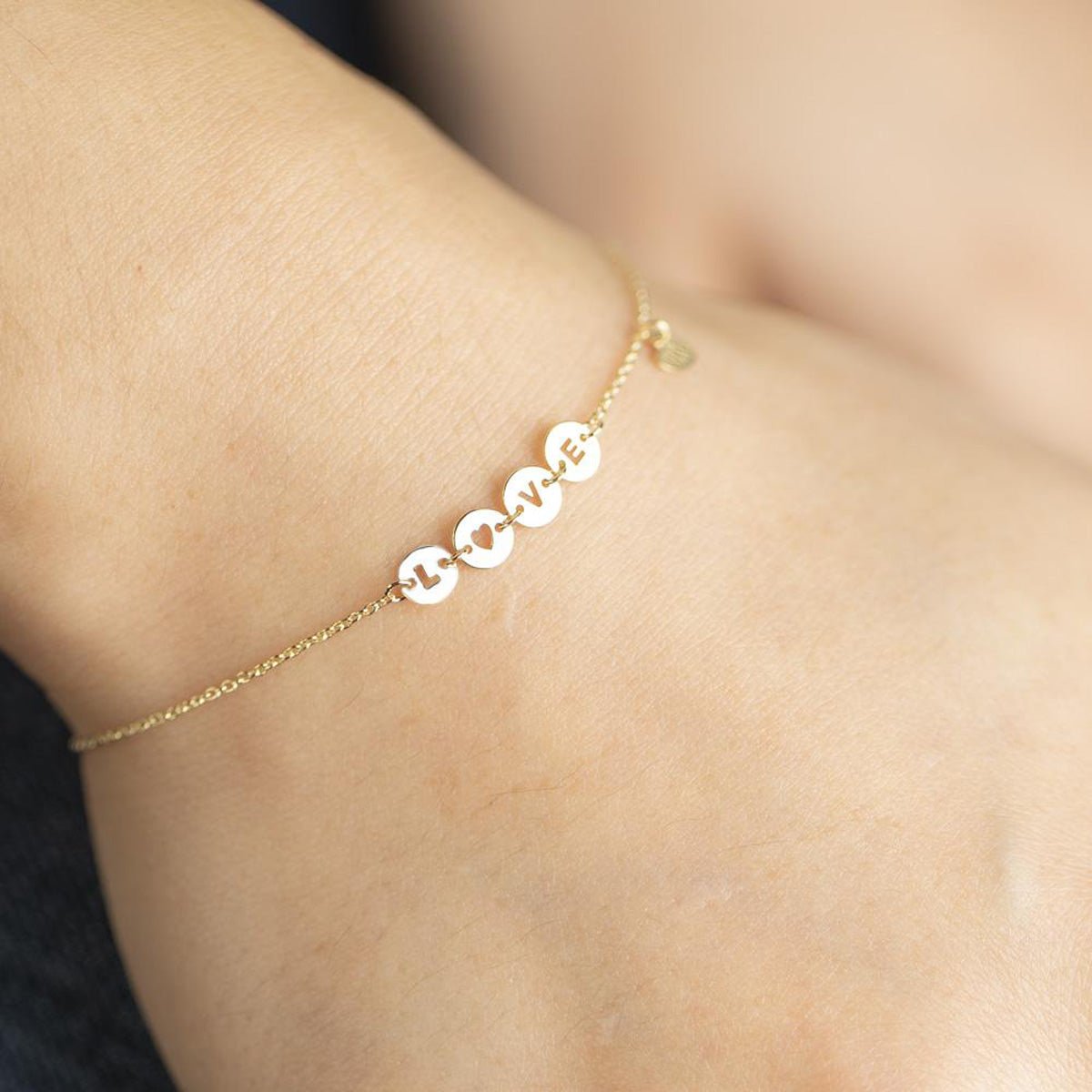 Love Disc Chain Bracelet in Solid Gold Bracelets Estellacollection #product_description# 17661 10k 14k Chain Bracelets #tag4# #tag5# #tag6# #tag7# #tag8# #tag9# #tag10#