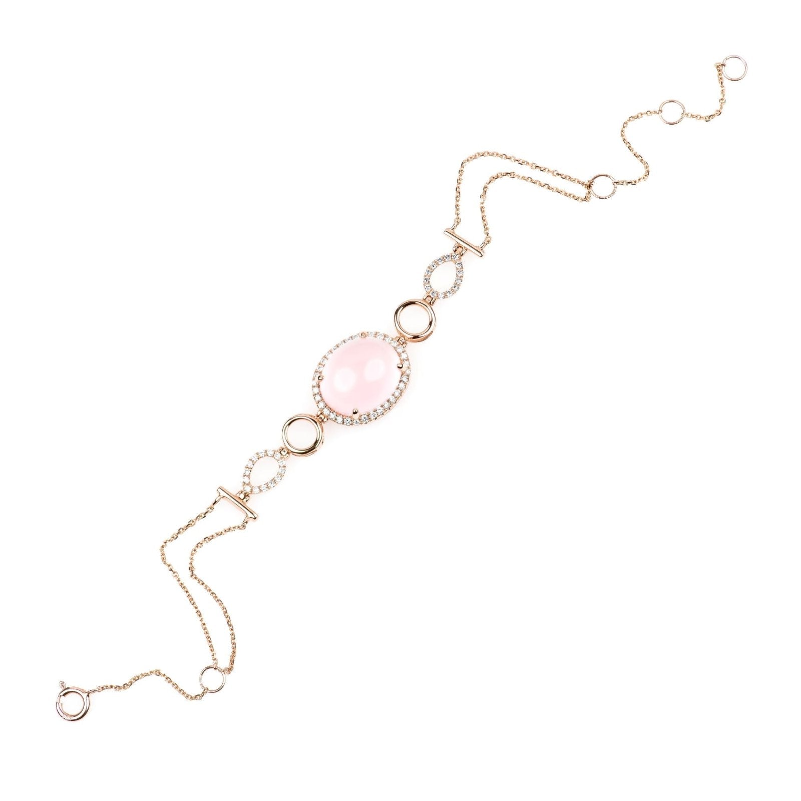 Rose Quartz and Diamond Infinity Heirloom Bracelet Bracelets Estellacollection #product_description# 14k Chain Bracelets Diamond #tag4# #tag5# #tag6# #tag7# #tag8# #tag9# #tag10#