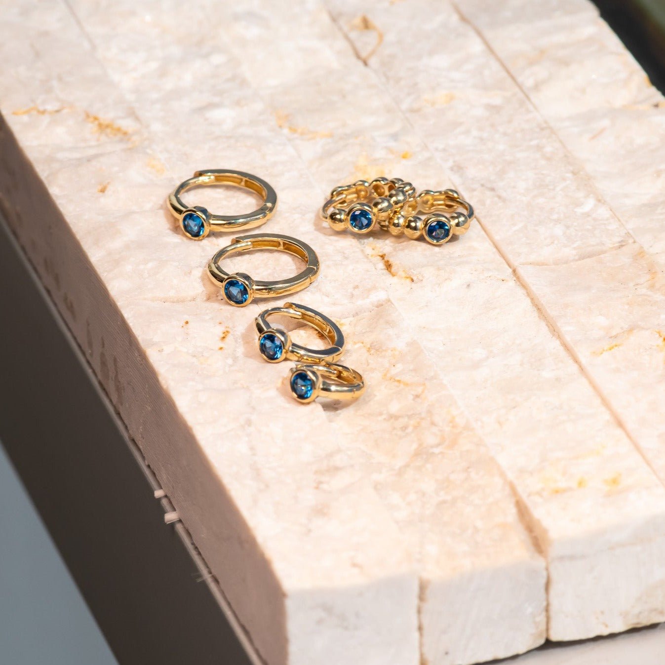 Blue Topaz Beaded Hoop Earrings Estellacollection #product_description# 18524 14k Birthstone Birthstone Earrings #tag4# #tag5# #tag6# #tag7# #tag8# #tag9# #tag10#