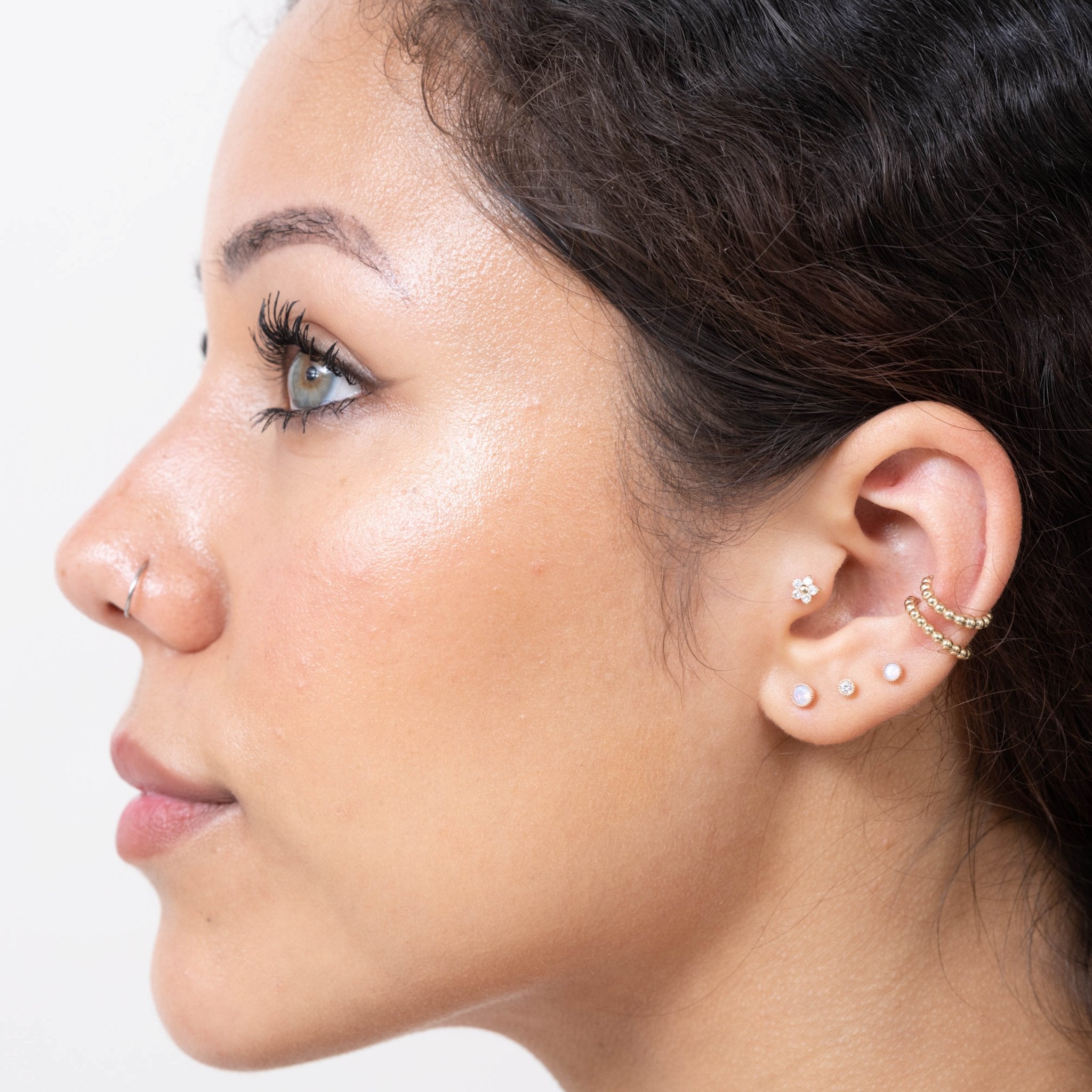 Bubble Beaded Hoop Earring Earrings Estellacollection #product_description# 18272 14k cartilage hoop Earrings #tag4# #tag5# #tag6# #tag7# #tag8# #tag9# #tag10# 8MM