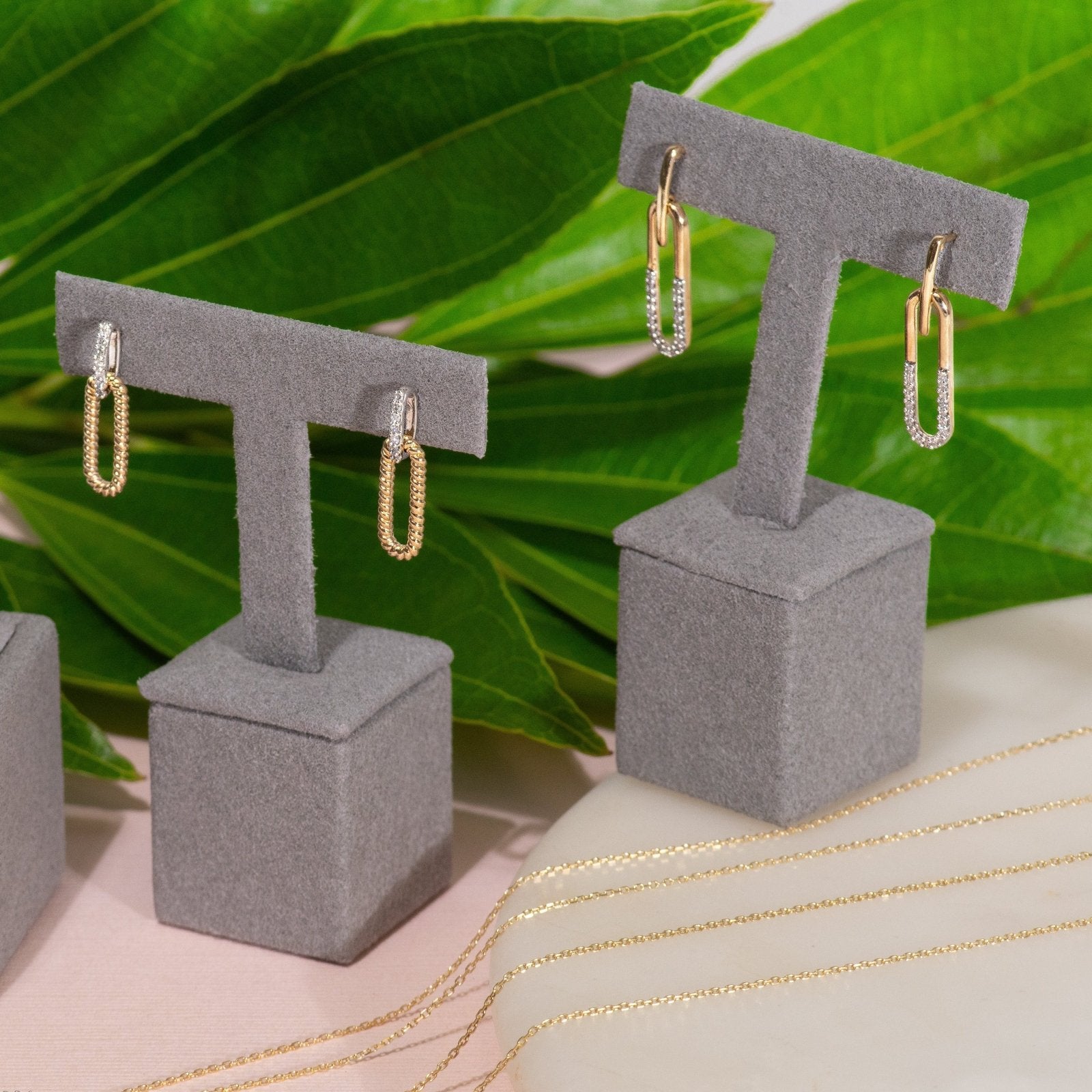 Dangling Cable Twisted Paperclip Stud Earrings Earrings Estellacollection #product_description# 32649 925 Diamond Made to Order #tag4# #tag5# #tag6# #tag7# #tag8# #tag9# #tag10#