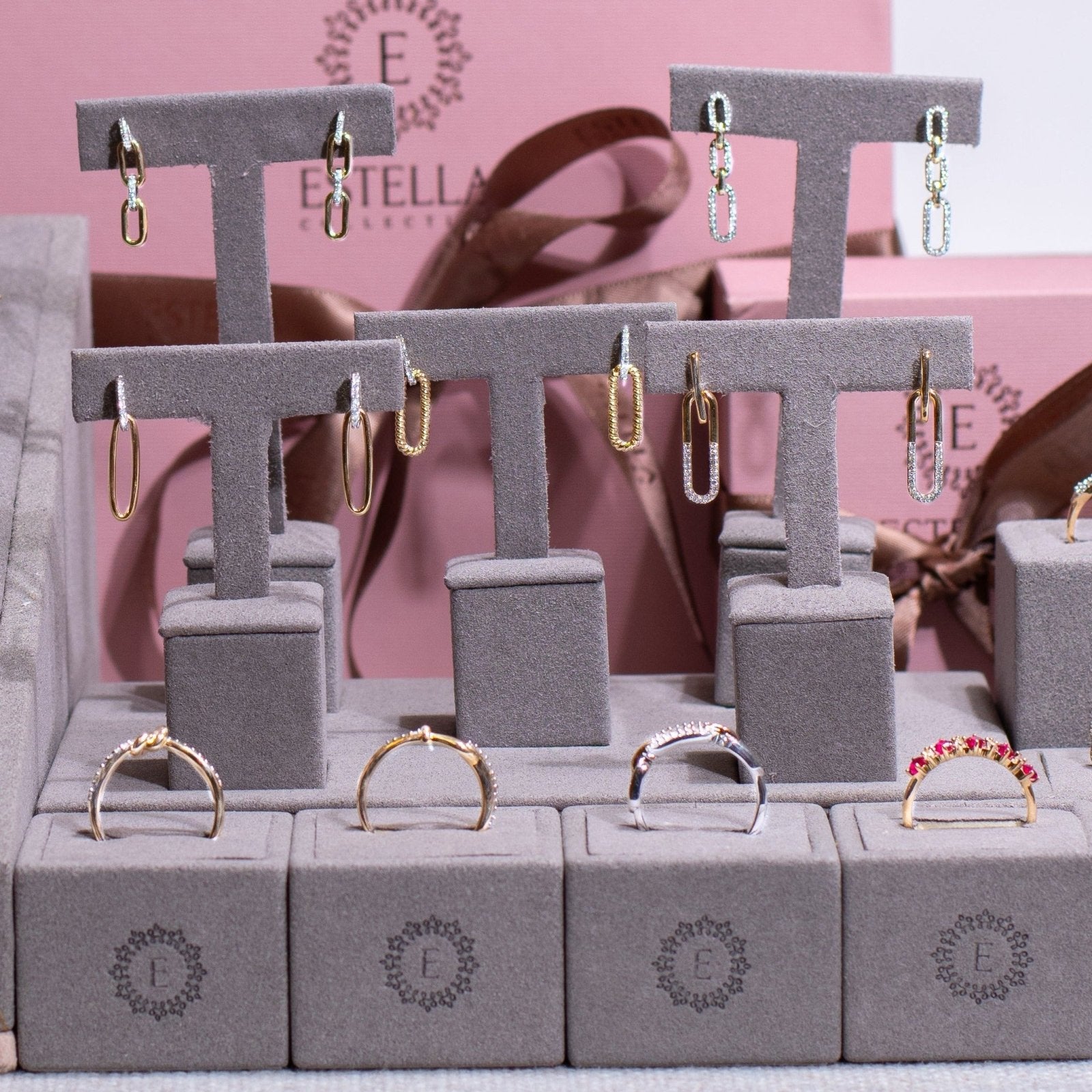 Dangling Cable Twisted Paperclip Stud Earrings Earrings Estellacollection #product_description# 32649 925 Diamond Made to Order #tag4# #tag5# #tag6# #tag7# #tag8# #tag9# #tag10#