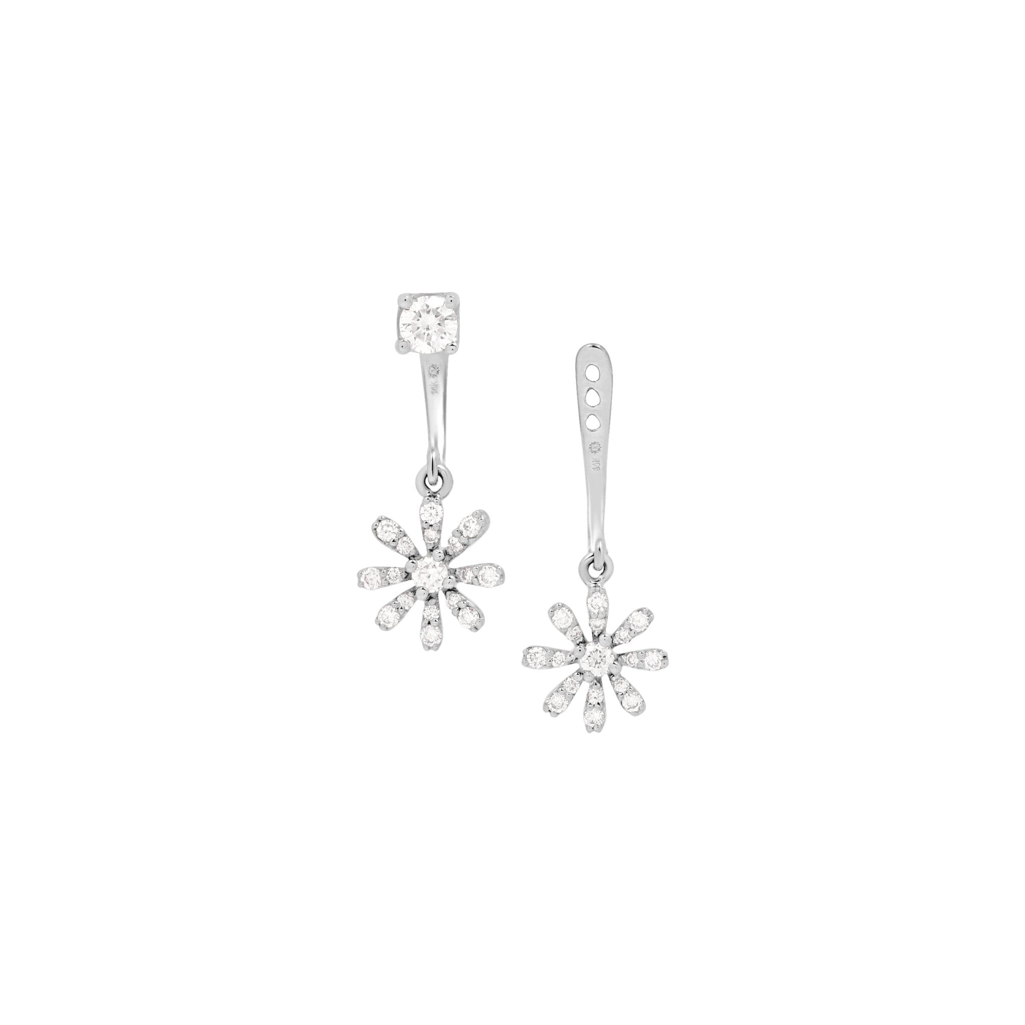 Diamond Flower Ear Jackets & Studs Earrings Estellacollection #product_description# 17502 14k Birthstone Birthstone Earrings #tag4# #tag5# #tag6# #tag7# #tag8# #tag9# #tag10#
