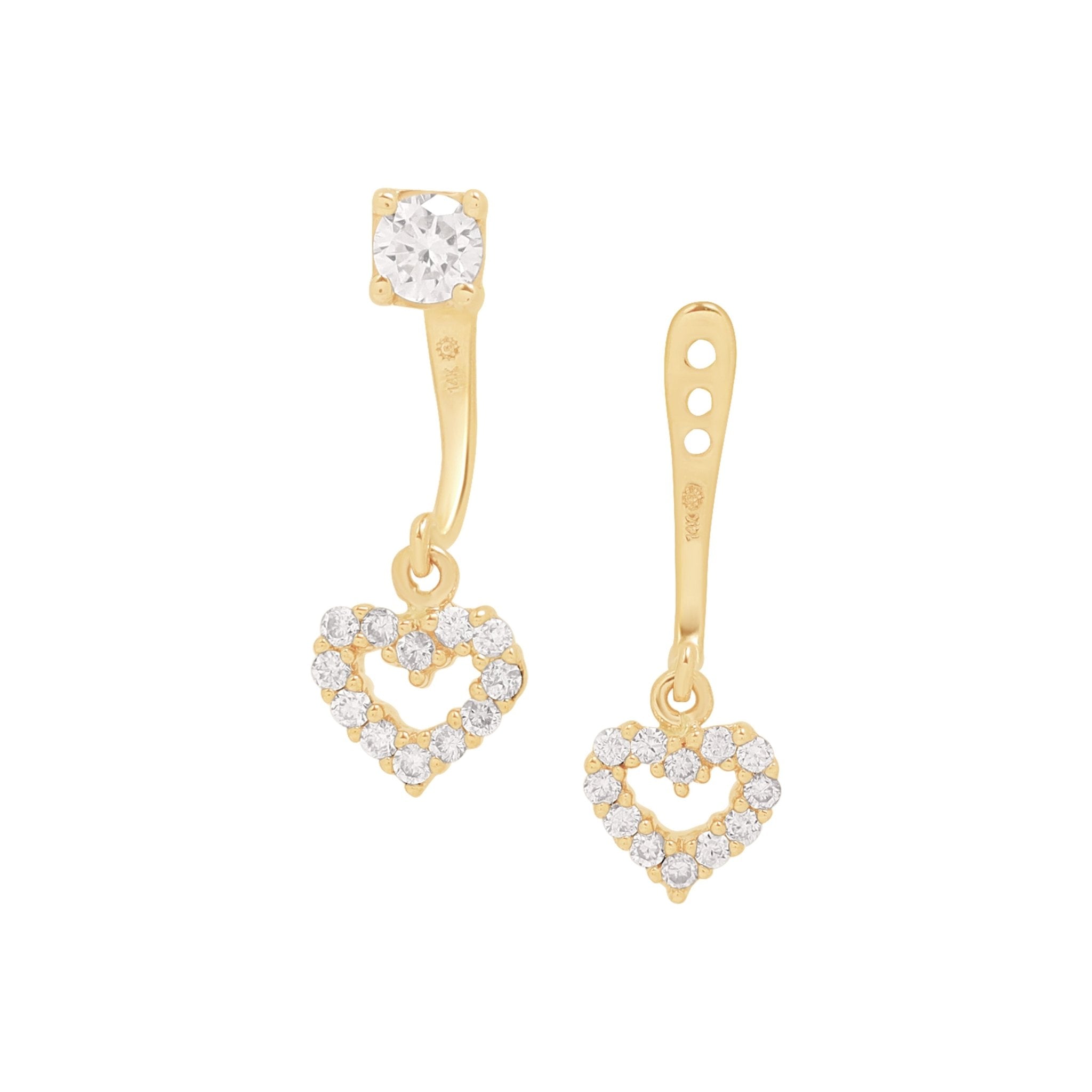 Diamond Heart Ear Jackets & Studs Earrings Estellacollection #product_description# 17586 14k April Birthstone Birthstone #tag4# #tag5# #tag6# #tag7# #tag8# #tag9# #tag10#