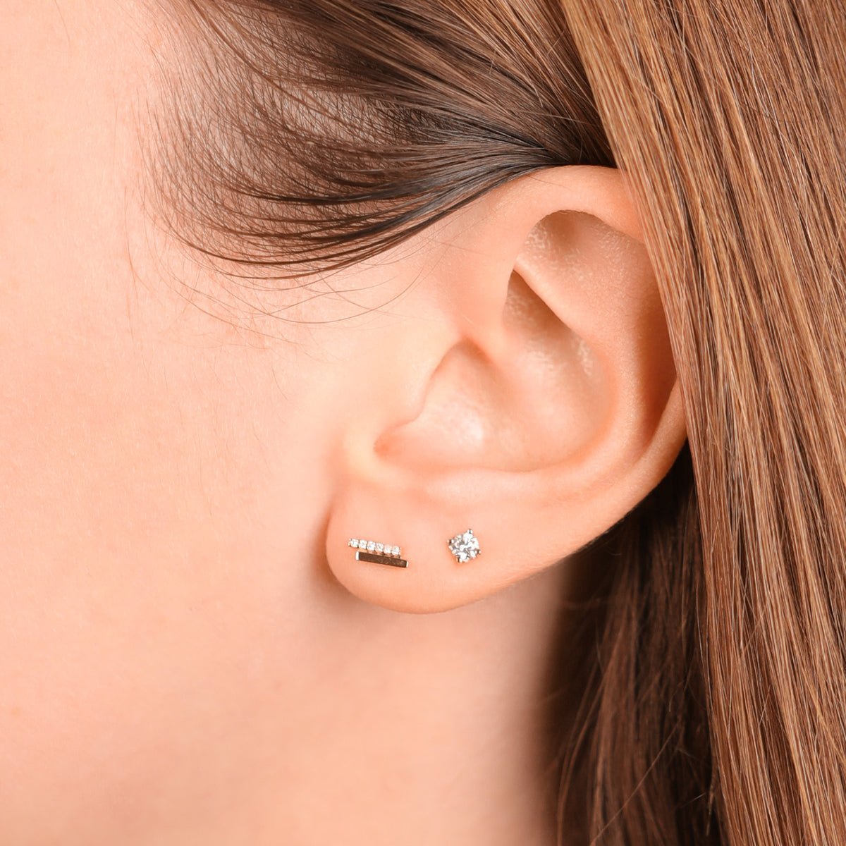 Diamond PavÃ© Double Bar Stud Earrings Earrings Estellacollection #product_description# 17642 14k Birthstone Birthstone Earrings #tag4# #tag5# #tag6# #tag7# #tag8# #tag9# #tag10#