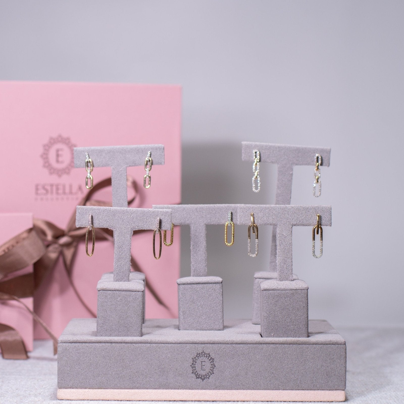 Double Dangle Paperclip Stud Earrings Earrings Estellacollection #product_description# 32650 925 Dangle Earrings Diamond #tag4# #tag5# #tag6# #tag7# #tag8# #tag9# #tag10#