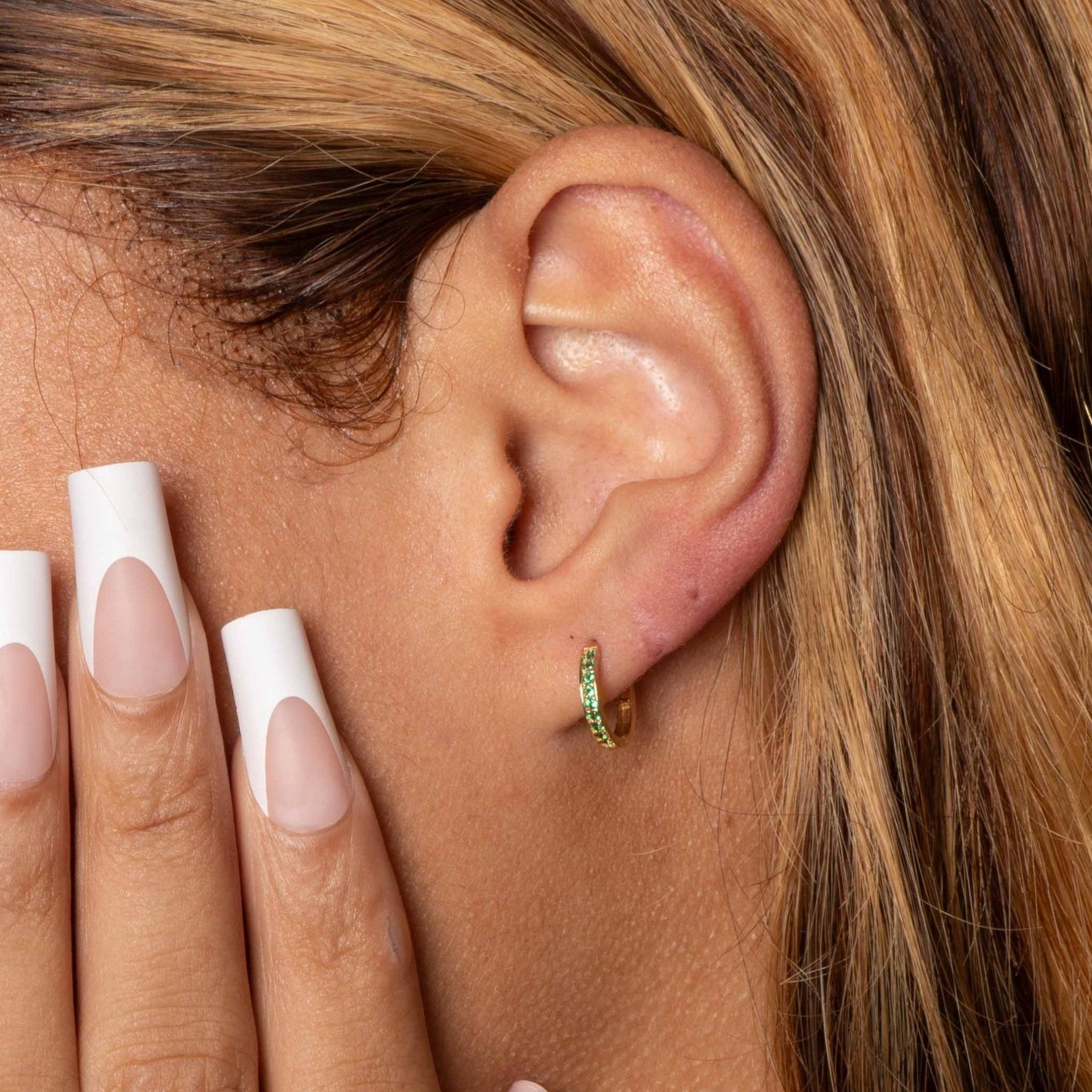 Emerald Cartilage Hoop Earring Earrings Estellacollection #product_description# 18364 Birthstone Birthstone Earrings Birthstone Jewelry #tag4# #tag5# #tag6# #tag7# #tag8# #tag9# #tag10#