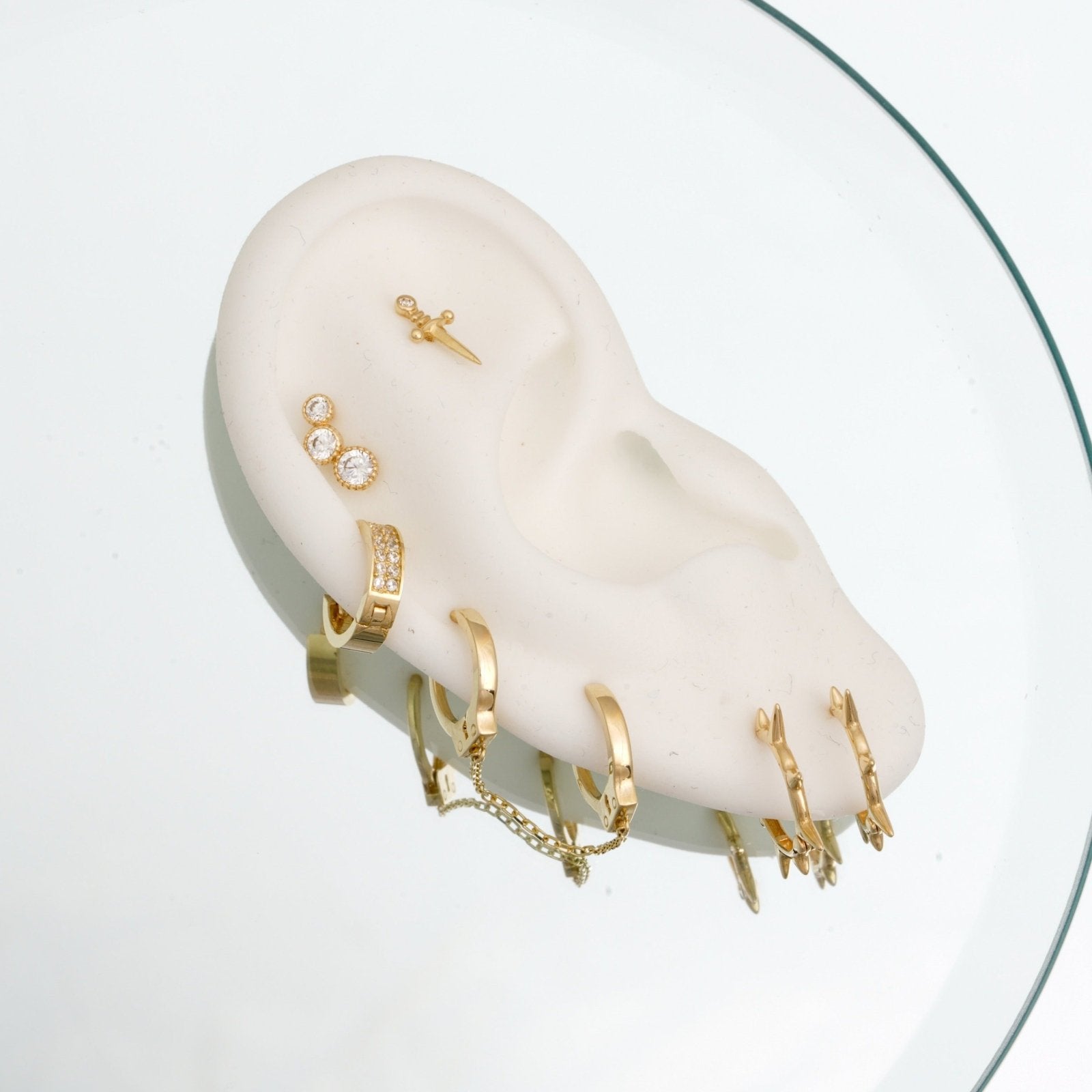 Handcuff Double Hoop Earring with Chain Earrings Estellacollection #product_description# 18378 14k cartilage hoop Cartilage Hoops #tag4# #tag5# #tag6# #tag7# #tag8# #tag9# #tag10#