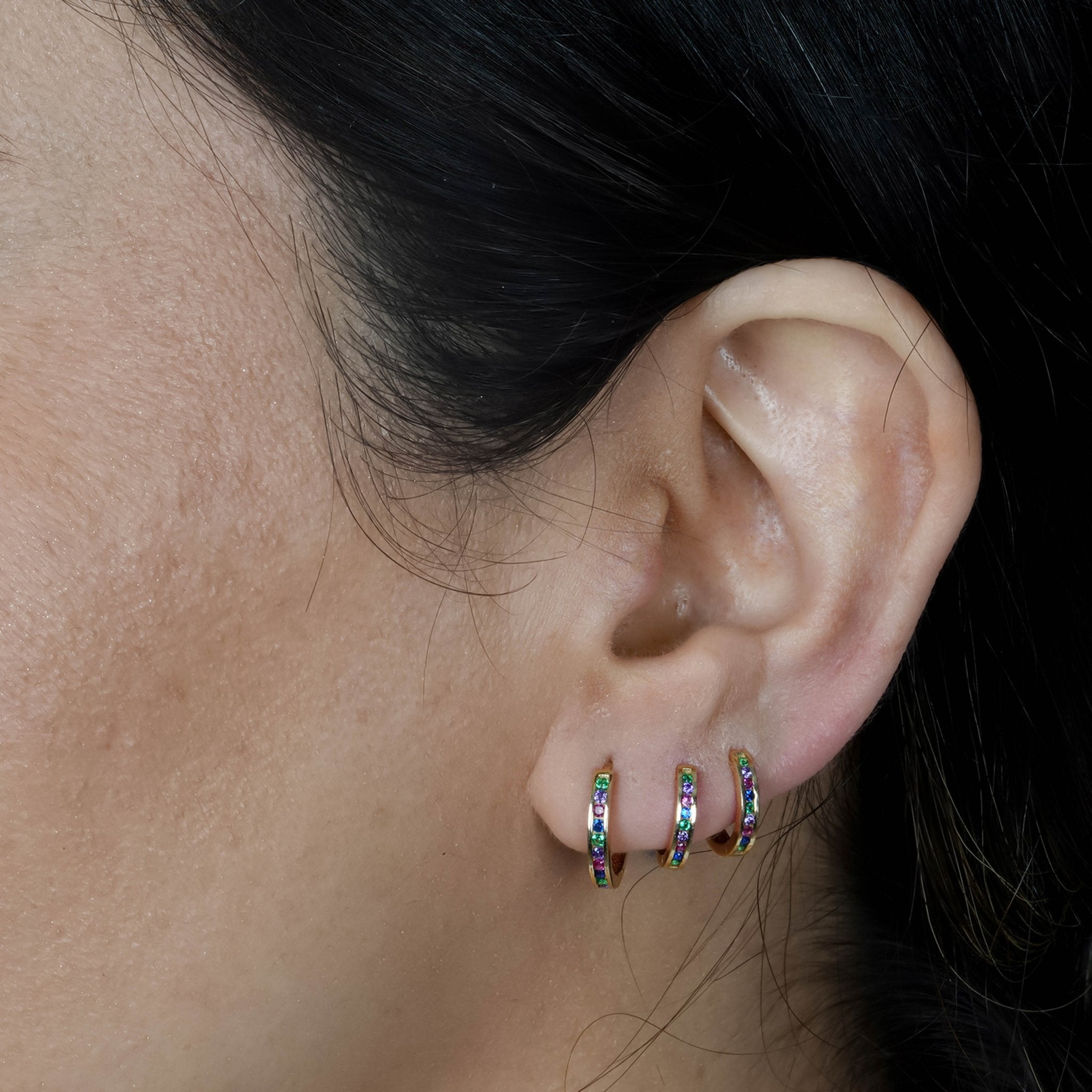 Multicolor Huggie Earring Earrings Estellacollection #product_description# 18198 14k Cubic Zirconia Earrings #tag4# #tag5# #tag6# #tag7# #tag8# #tag9# #tag10# 8 MM