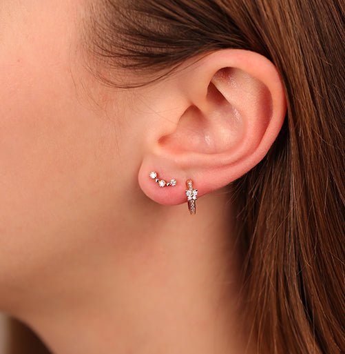 Three Stone Diamond Bezel Ear Climber Earrings Estellacollection #product_description# 17590 Diamond Earrings Gemstone #tag4# #tag5# #tag6# #tag7# #tag8# #tag9# #tag10#