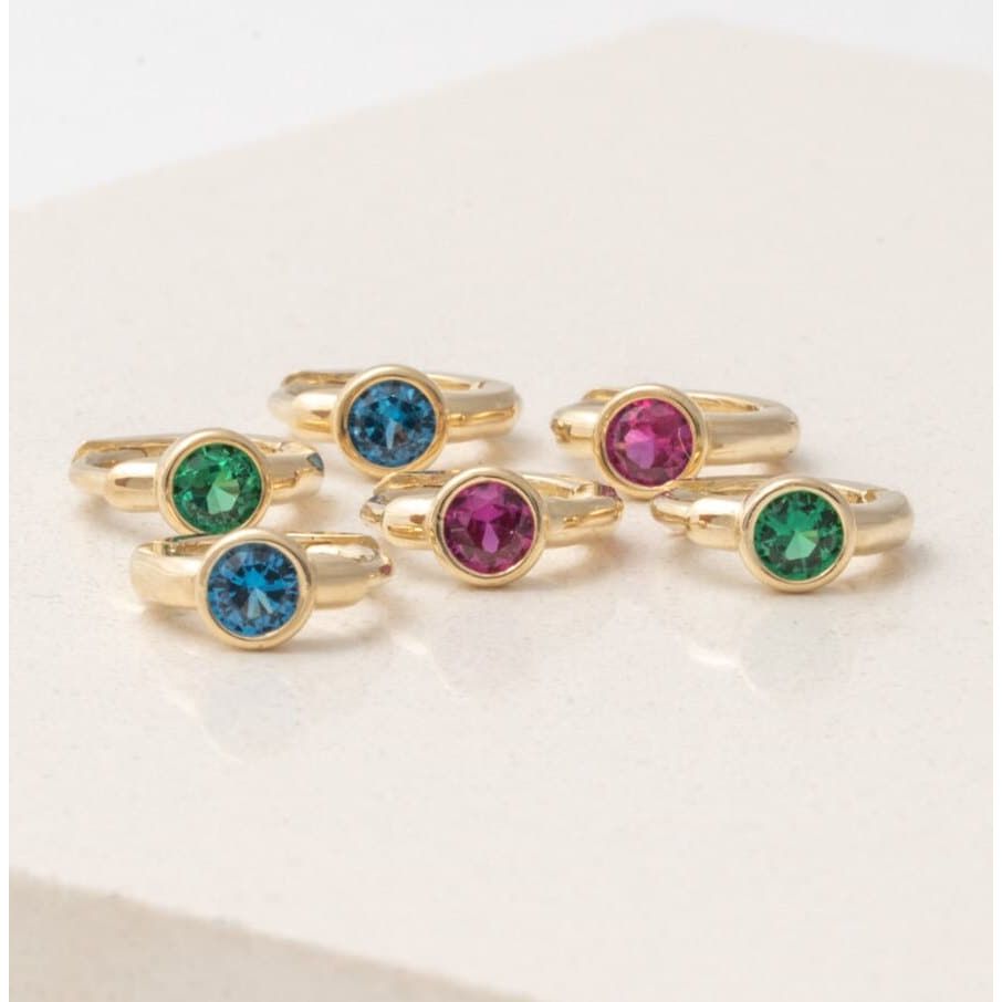 Bezel Set Blue Topaz Huggie in 14k Gold Earrings Estellacollection #product_description# 18368 blue Blue Gemstone cartilage hoop #tag4# #tag5# #tag6# #tag7# #tag8# #tag9# #tag10# 6mm Single Hoop