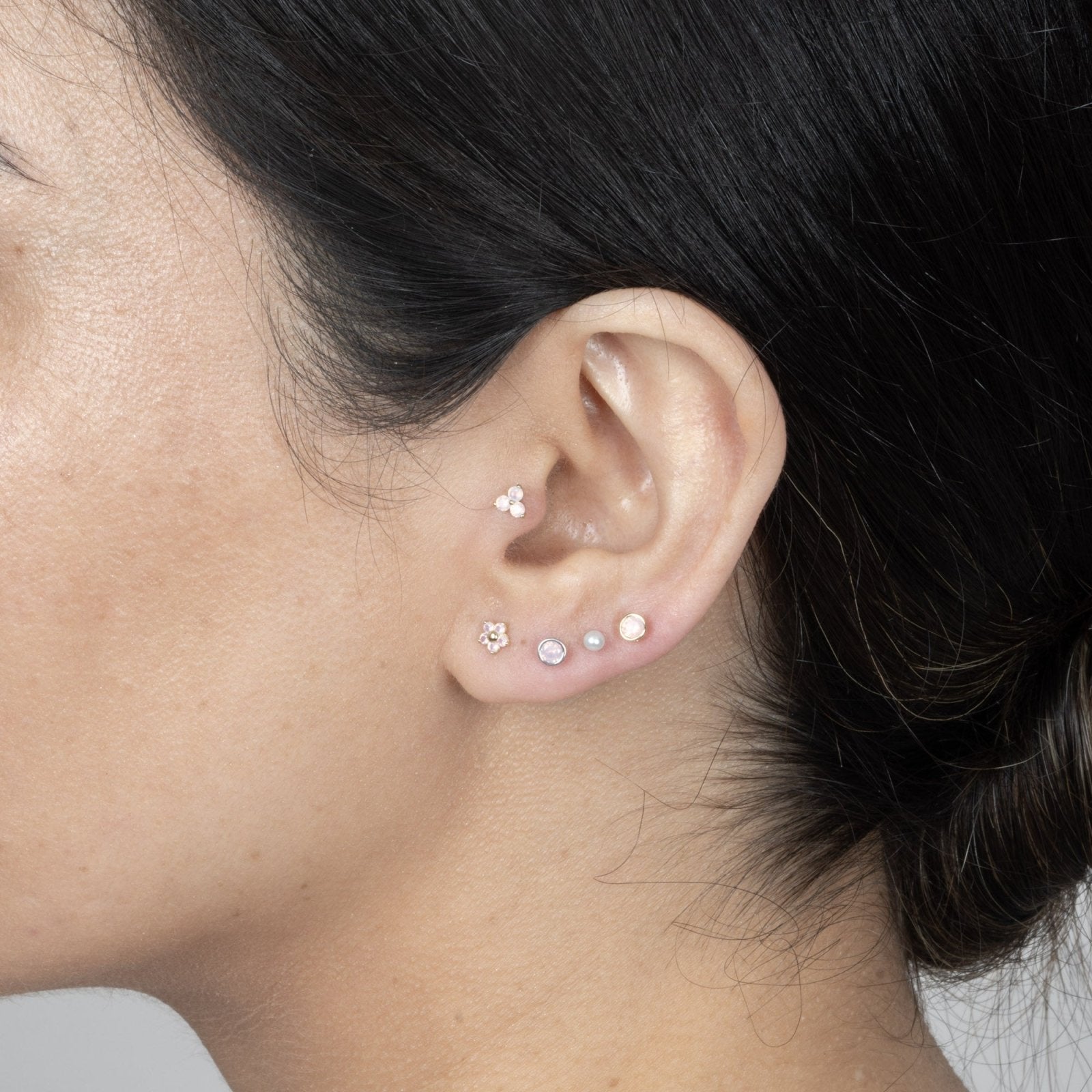 Bezel Set Pink Opal Flat Back Stud Earrings Estellacollection #product_description# 18448 14k Birthstone Cartilage Earring #tag4# #tag5# #tag6# #tag7# #tag8# #tag9# #tag10# 2MM 5MM
