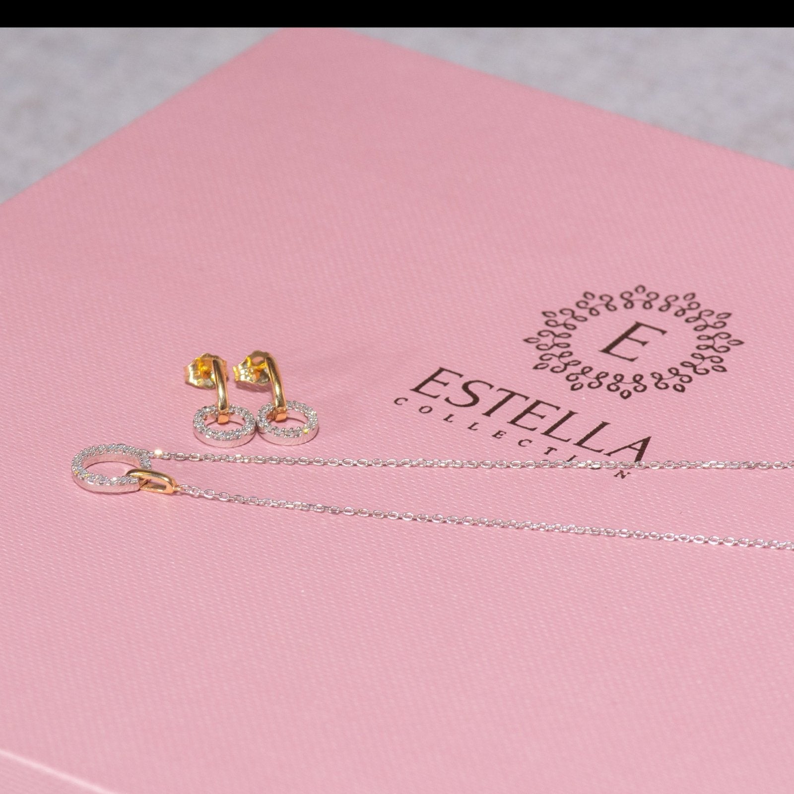 Dangling Diamond Eternity Circle Stud Earrings Earrings Estellacollection 32647 925 Diamond Made to Order