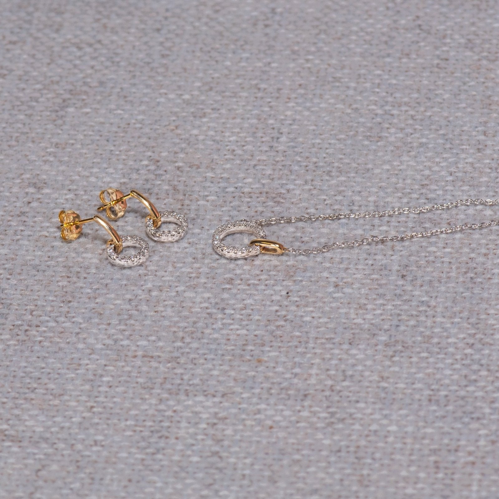 Dangling Diamond Eternity Circle Stud Earrings Earrings Estellacollection 32647 925 Diamond Made to Order