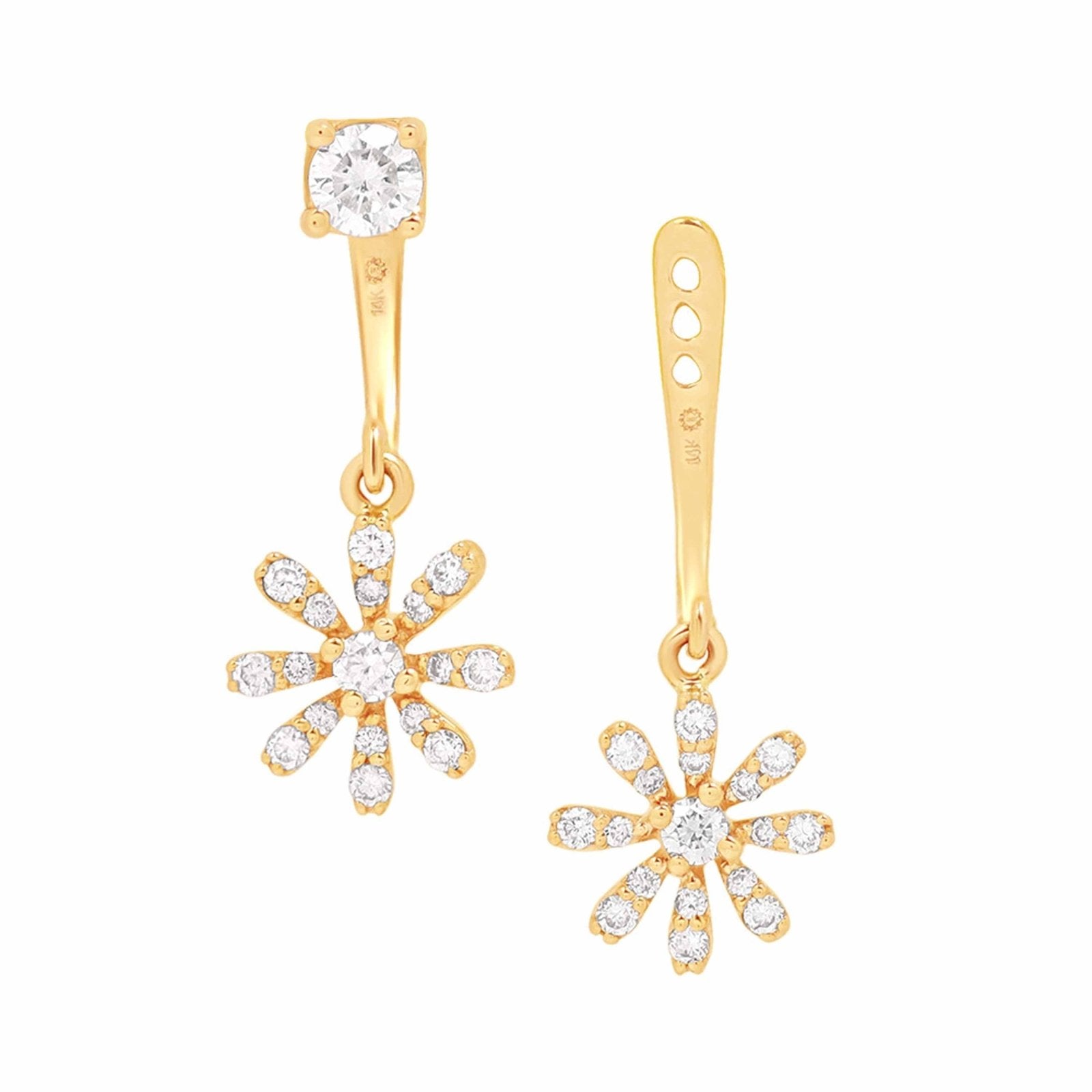 Diamond Flower Ear Jackets & Studs Earrings Estellacollection #product_description# 17581 14k Birthstone Birthstone Earrings #tag4# #tag5# #tag6# #tag7# #tag8# #tag9# #tag10#