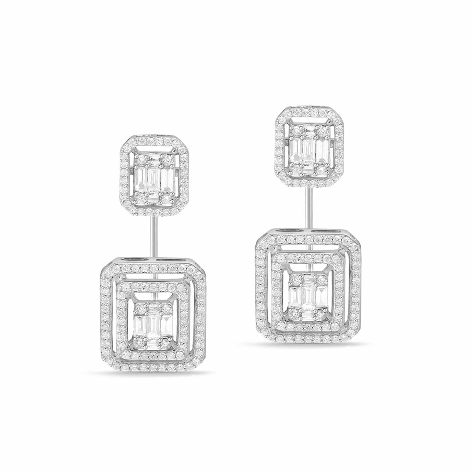 Double Baguette Diamond Hinged Dangle Earrings in Solid 18k White Gold Earrings Estellacollection #product_description# 18k Birthstone Birthstone Earrings #tag4# #tag5# #tag6# #tag7# #tag8# #tag9# #tag10#