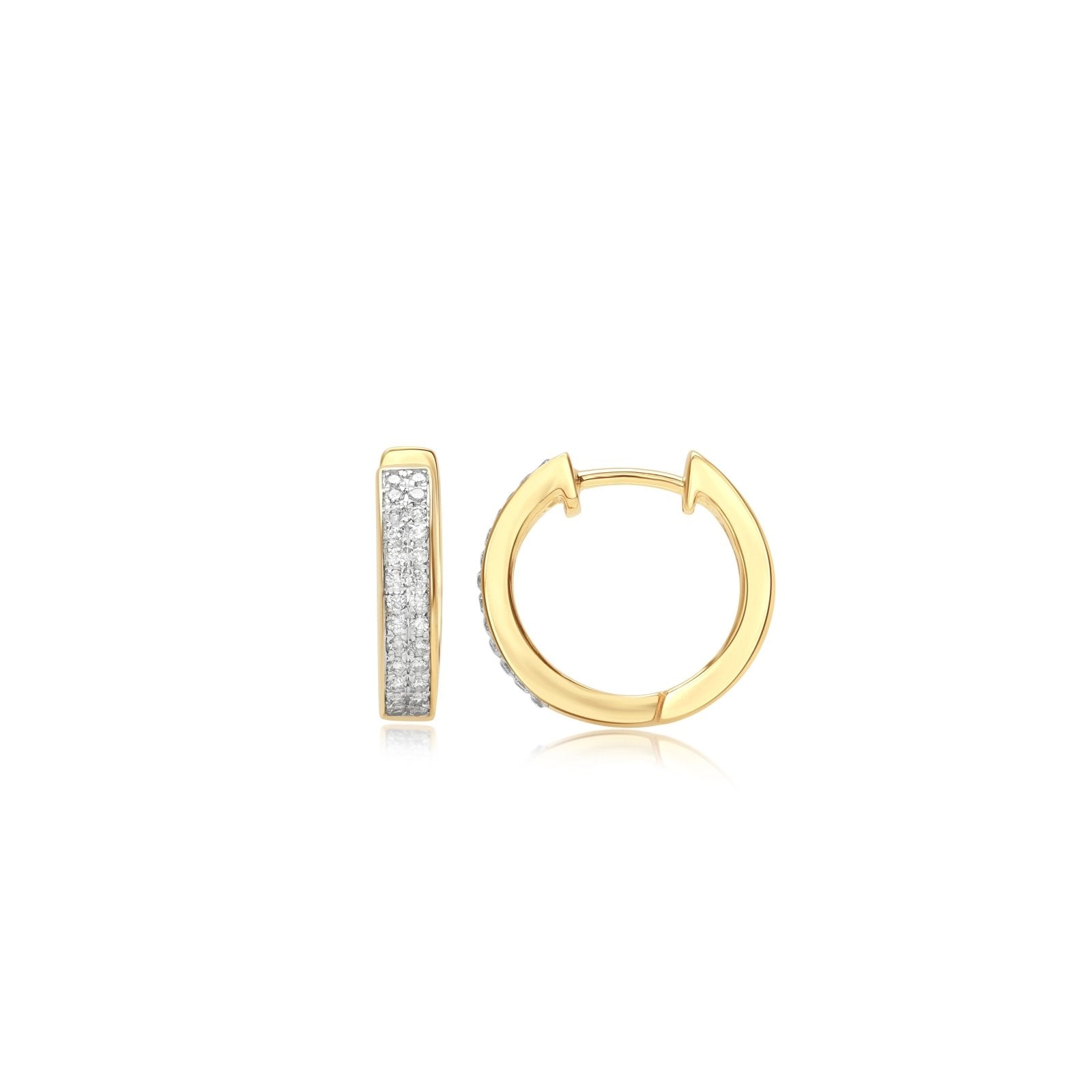 Double Diamond Hoops Earrings Estellacollection #product_description# 14k Birthstone Birthstone Earrings #tag4# #tag5# #tag6# #tag7# #tag8# #tag9# #tag10#