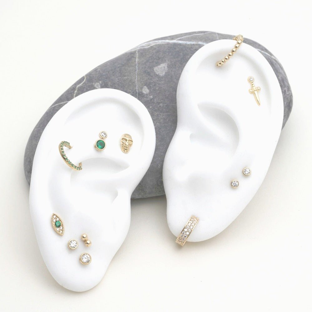 Double Row PavÃ© Huggie Earring Earrings Estellacollection #product_description# cartilage hoop Colorless Gemstone Cubic Zirconia #tag4# #tag5# #tag6# #tag7# #tag8# #tag9# #tag10#