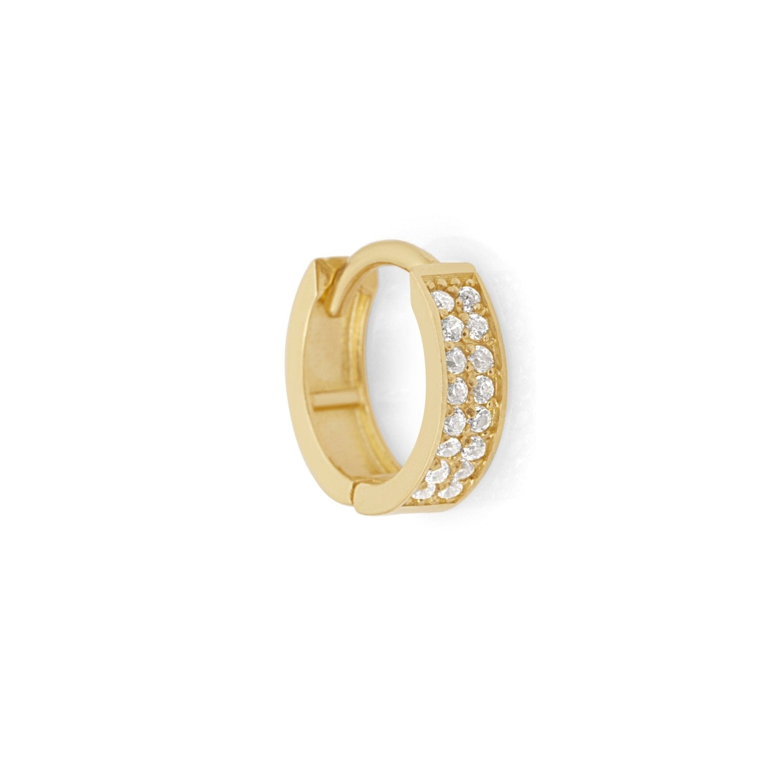 Double Row PavÃ© Huggie Earring Earrings Estellacollection #product_description# cartilage hoop Colorless Gemstone Cubic Zirconia #tag4# #tag5# #tag6# #tag7# #tag8# #tag9# #tag10#