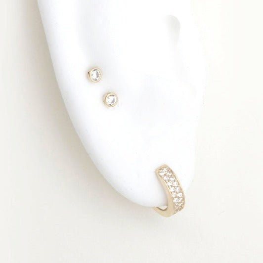 Double Row PavÃ© Huggie Earring Earrings Estellacollection #product_description# cartilage hoop Colorless Gemstone Cubic Zirconia #tag4# #tag5# #tag6# #tag7# #tag8# #tag9# #tag10#
