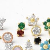 Emerald Flat Back Stud Earrings Estellacollection #product_description# 18092 14k Birthstone Cartilage Earring #tag4# #tag5# #tag6# #tag7# #tag8# #tag9# #tag10# 2.5mm 5MM