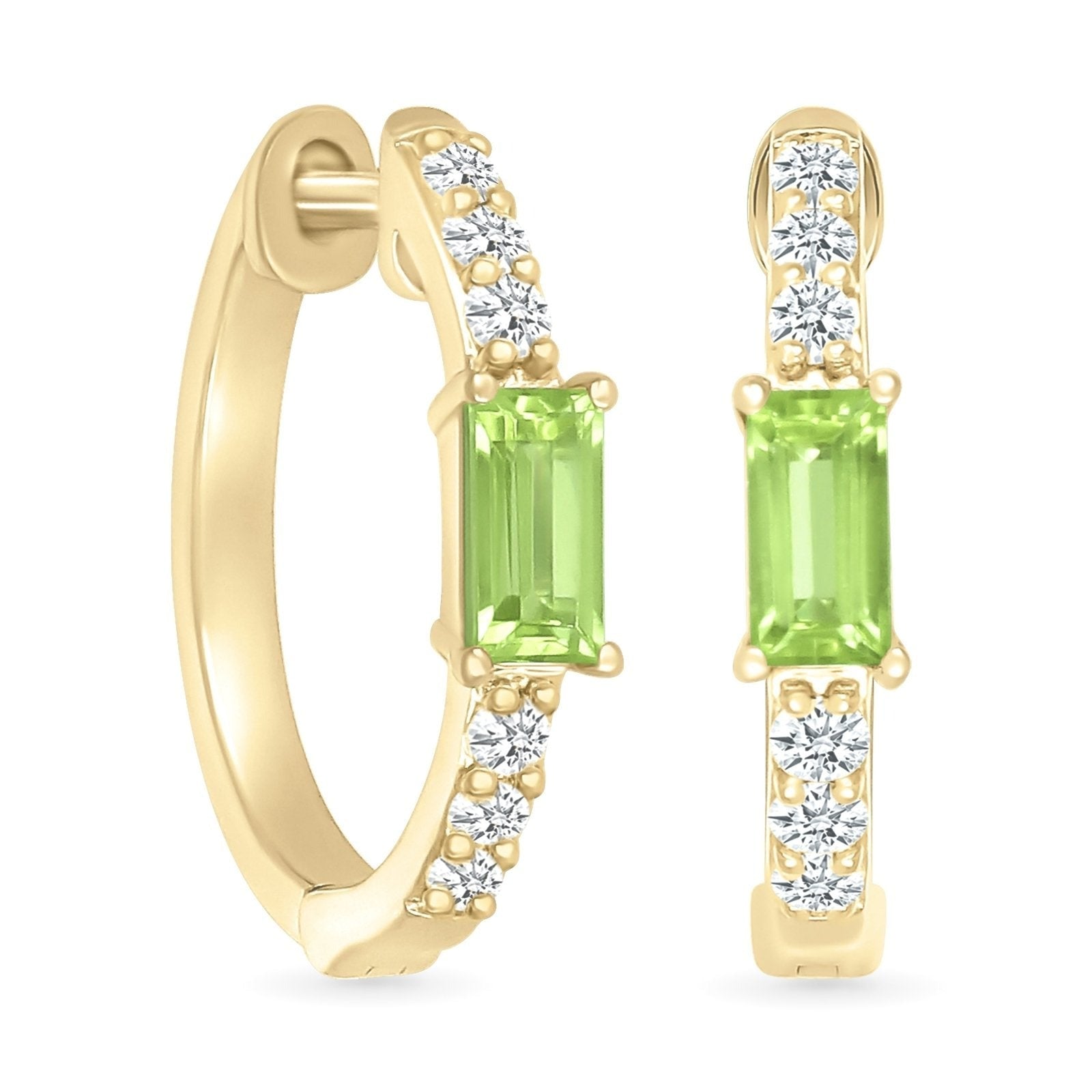 Emerald Shaped Peridot and White Sapphire Hoop Earrings Earrings Estellacollection #product_description# 32677 10k Birthstone Birthstone Jewelry #tag4# #tag5# #tag6# #tag7# #tag8# #tag9# #tag10#