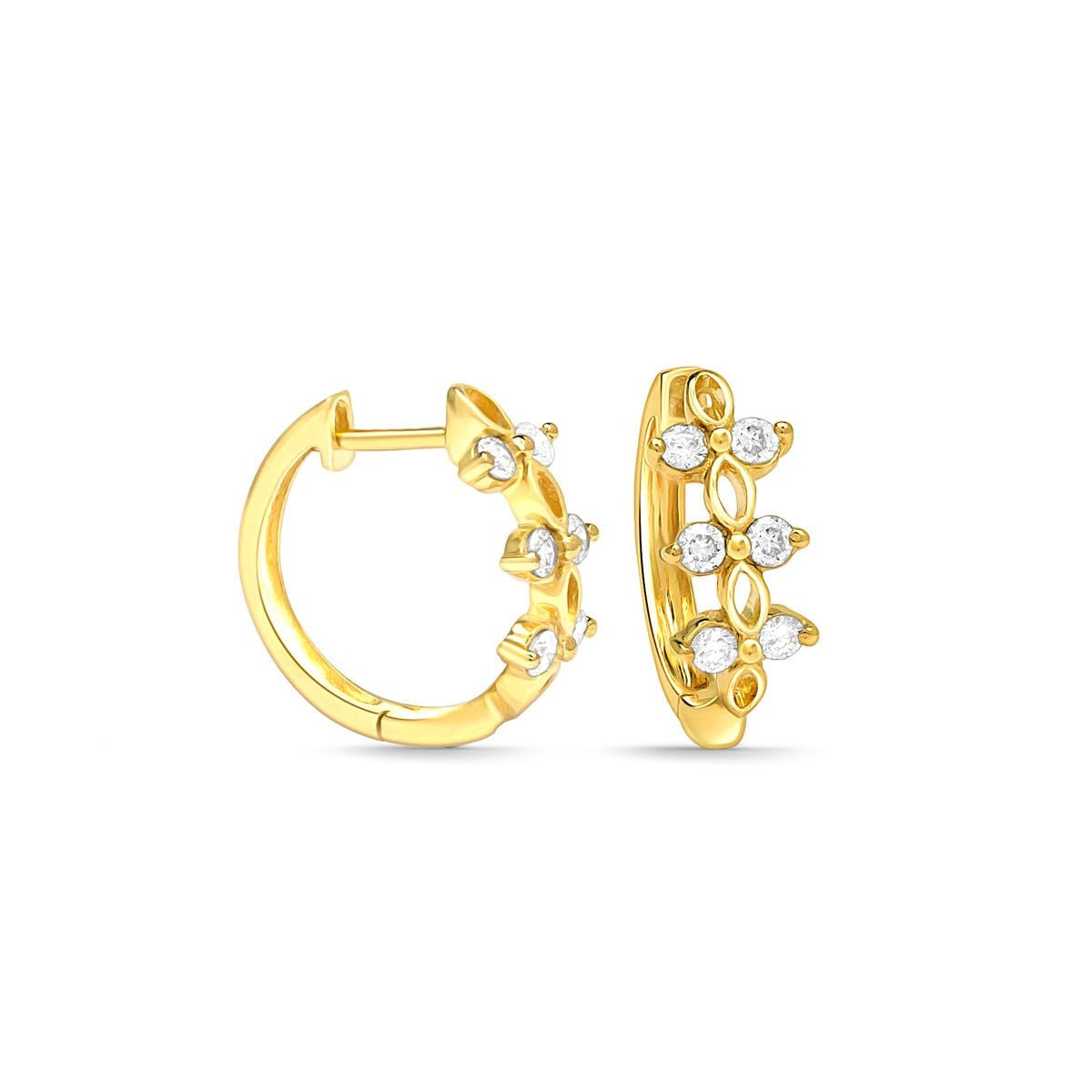 Floral Diamond Huggie Earrings Earrings Estellacollection #product_description# 17346 14k April Birthstone Birthstone #tag4# #tag5# #tag6# #tag7# #tag8# #tag9# #tag10#