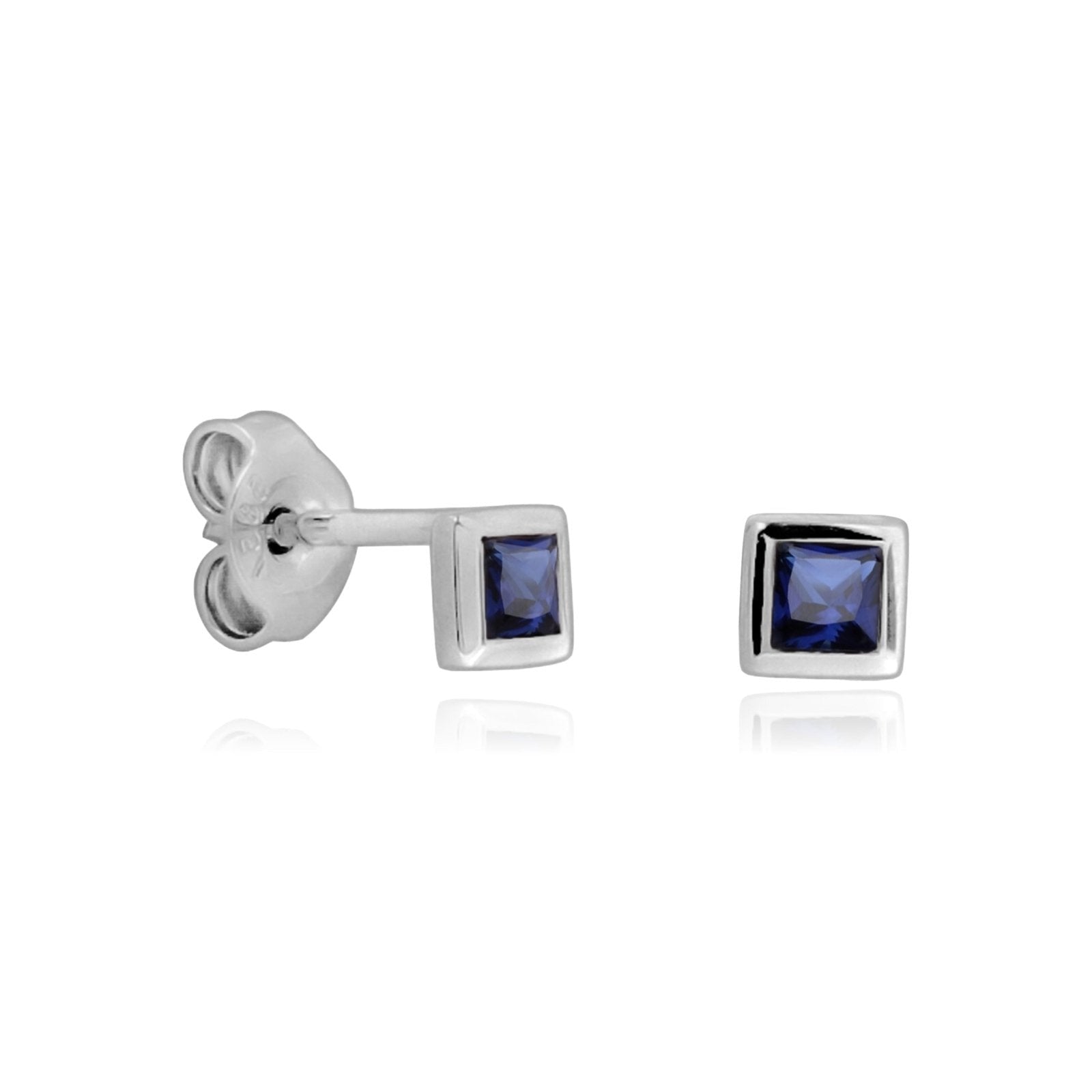 Princess Cut Blue Sapphire Stud Earrings Earrings Estellacollection #product_description# 14k Birthstone Blue Gemstone #tag4# #tag5# #tag6# #tag7# #tag8# #tag9# #tag10#
