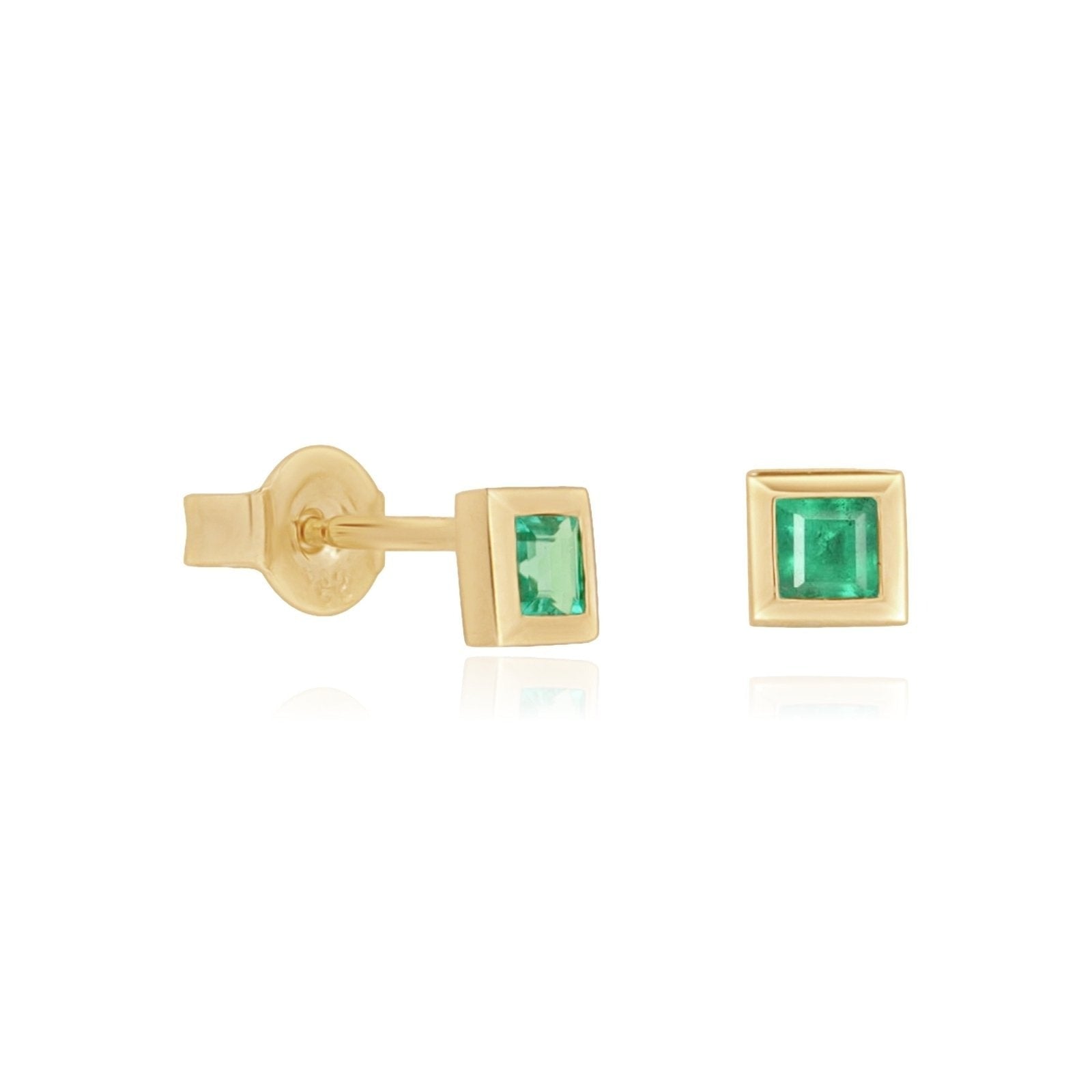 Princess Cut Emerald Stud Earrings Earrings Estellacollection #product_description# 14k Birthstone Earrings #tag4# #tag5# #tag6# #tag7# #tag8# #tag9# #tag10#