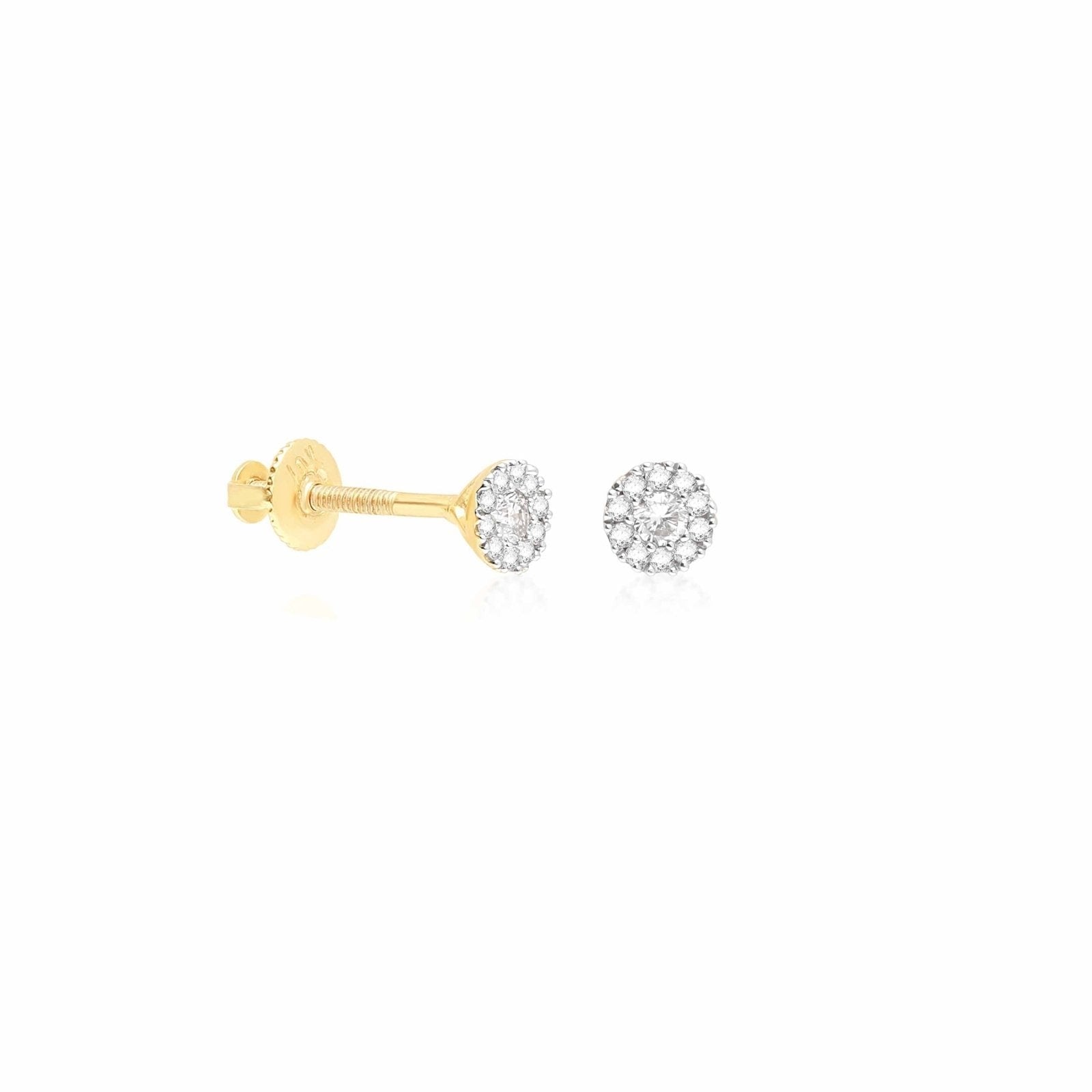 Round Diamond PavÃ© Screw Back Earrings Earrings Estellacollection #product_description# 14k Diamond Earrings #tag4# #tag5# #tag6# #tag7# #tag8# #tag9# #tag10#
