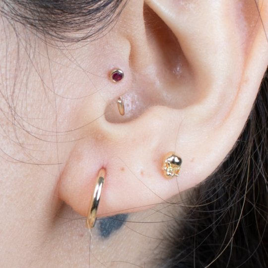 Ruby Ear Cuff Earrings Estellacollection #product_description# 14k Birthstone Earrings #tag4# #tag5# #tag6# #tag7# #tag8# #tag9# #tag10#