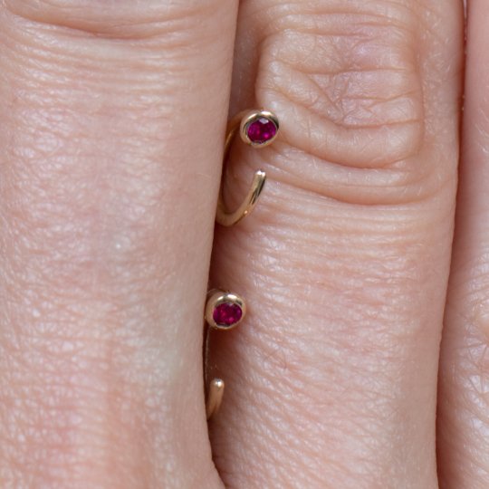 Ruby Ear Cuff Earrings Estellacollection #product_description# 14k Birthstone Earrings #tag4# #tag5# #tag6# #tag7# #tag8# #tag9# #tag10#