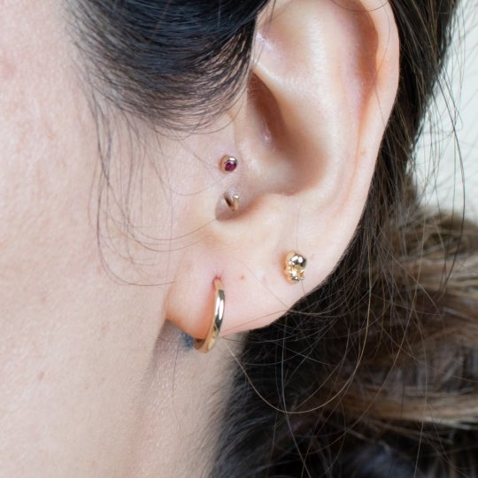 Ruby Ear Cuff Earrings Estellacollection #product_description# 14k Birthstone Earrings #tag4# #tag5# #tag6# #tag7# #tag8# #tag9# #tag10#
