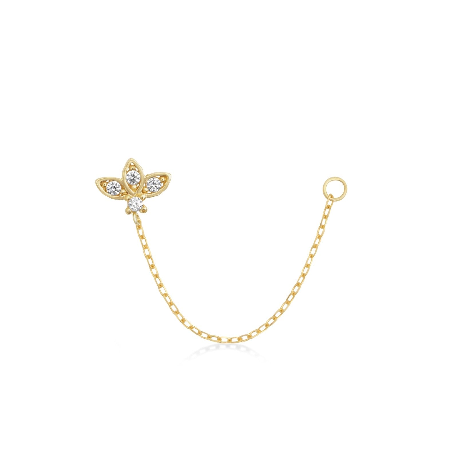 Studded Lotus Chain Earring Earrings Estellacollection #product_description# 14k Chain Earrings Dangle Earrings #tag4# #tag5# #tag6# #tag7# #tag8# #tag9# #tag10#
