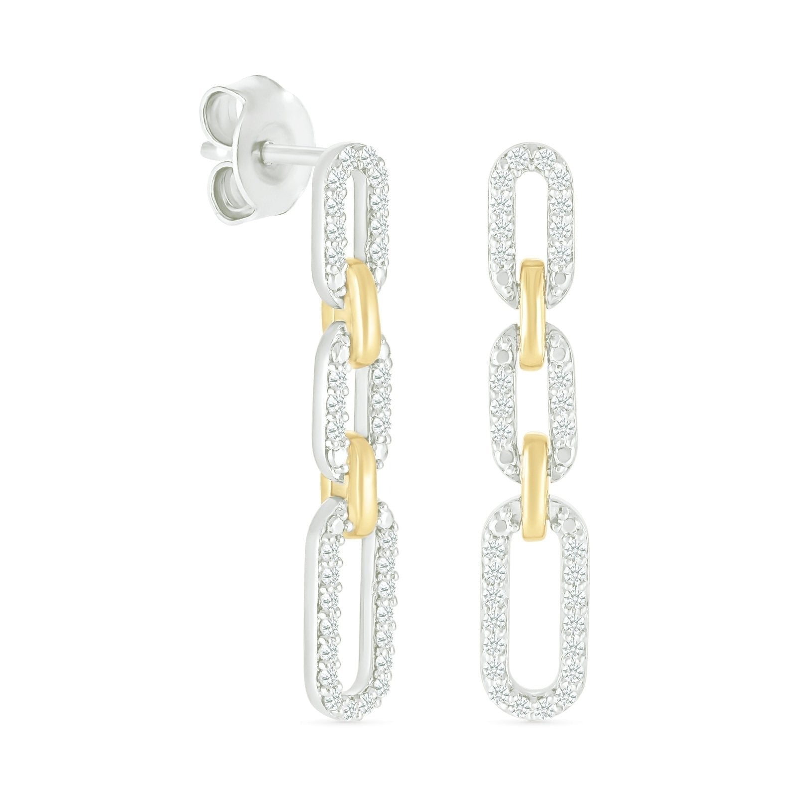 Triple Dangle Paperclip Stud Earrings Earrings Estellacollection #product_description# 32651 925 Dangle Earrings Diamond #tag4# #tag5# #tag6# #tag7# #tag8# #tag9# #tag10#
