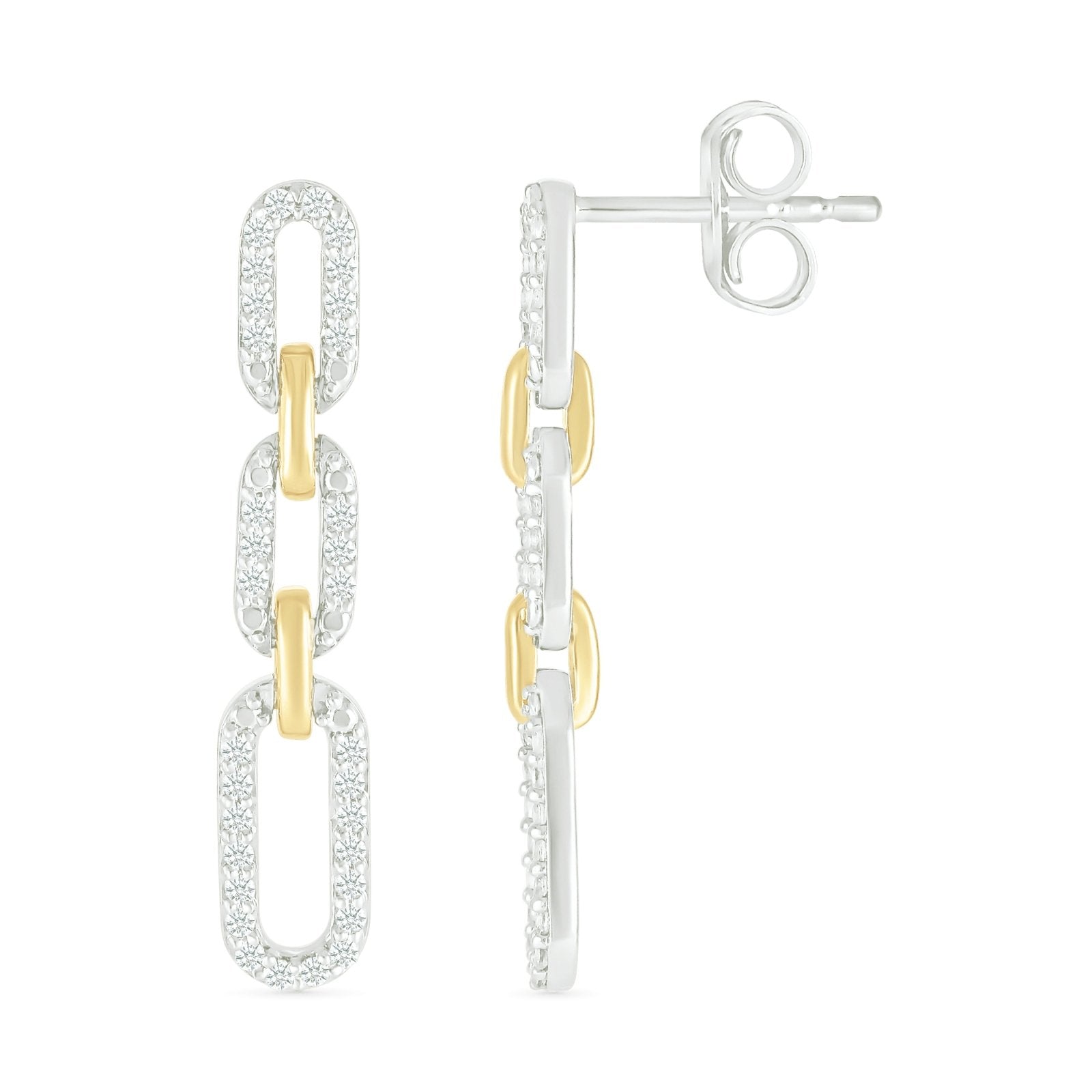Triple Dangle Paperclip Stud Earrings Earrings Estellacollection #product_description# 32651 925 Dangle Earrings Diamond #tag4# #tag5# #tag6# #tag7# #tag8# #tag9# #tag10#