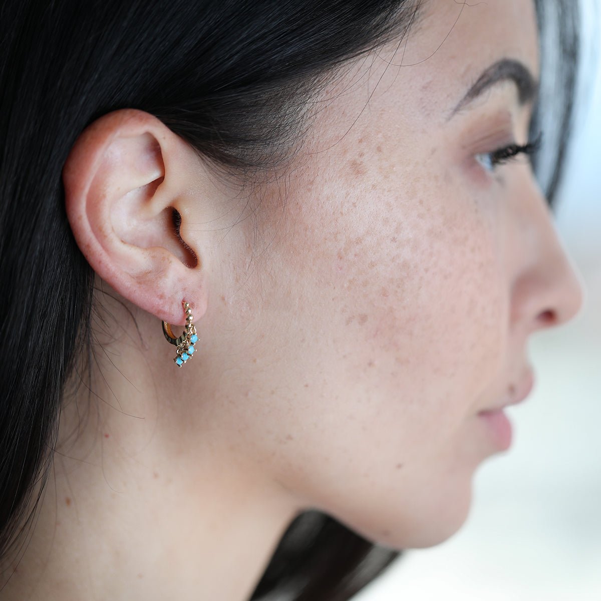 Turquoise Fringe Hoops Earrings Estellacollection #product_description# 14k Birthstone Dangle Earrings #tag4# #tag5# #tag6# #tag7# #tag8# #tag9# #tag10#