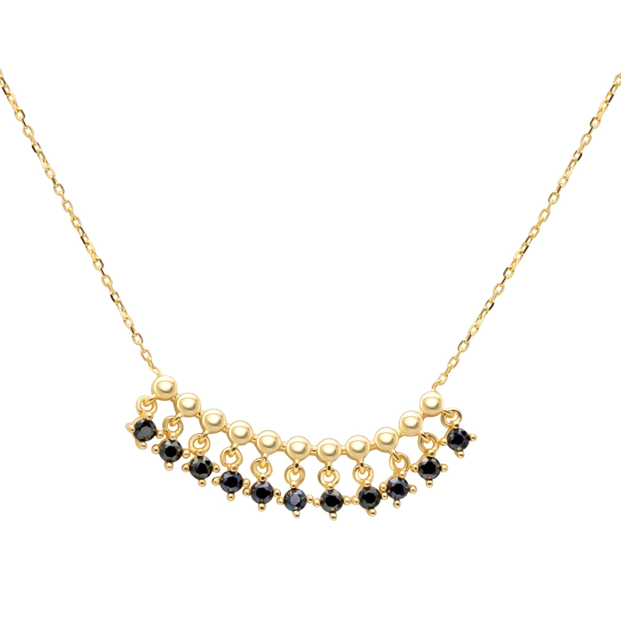 Black Onyx Fringe Necklace Necklaces Estellacollection #product_description# 17745 14k Birthstone Black #tag4# #tag5# #tag6# #tag7# #tag8# #tag9# #tag10#
