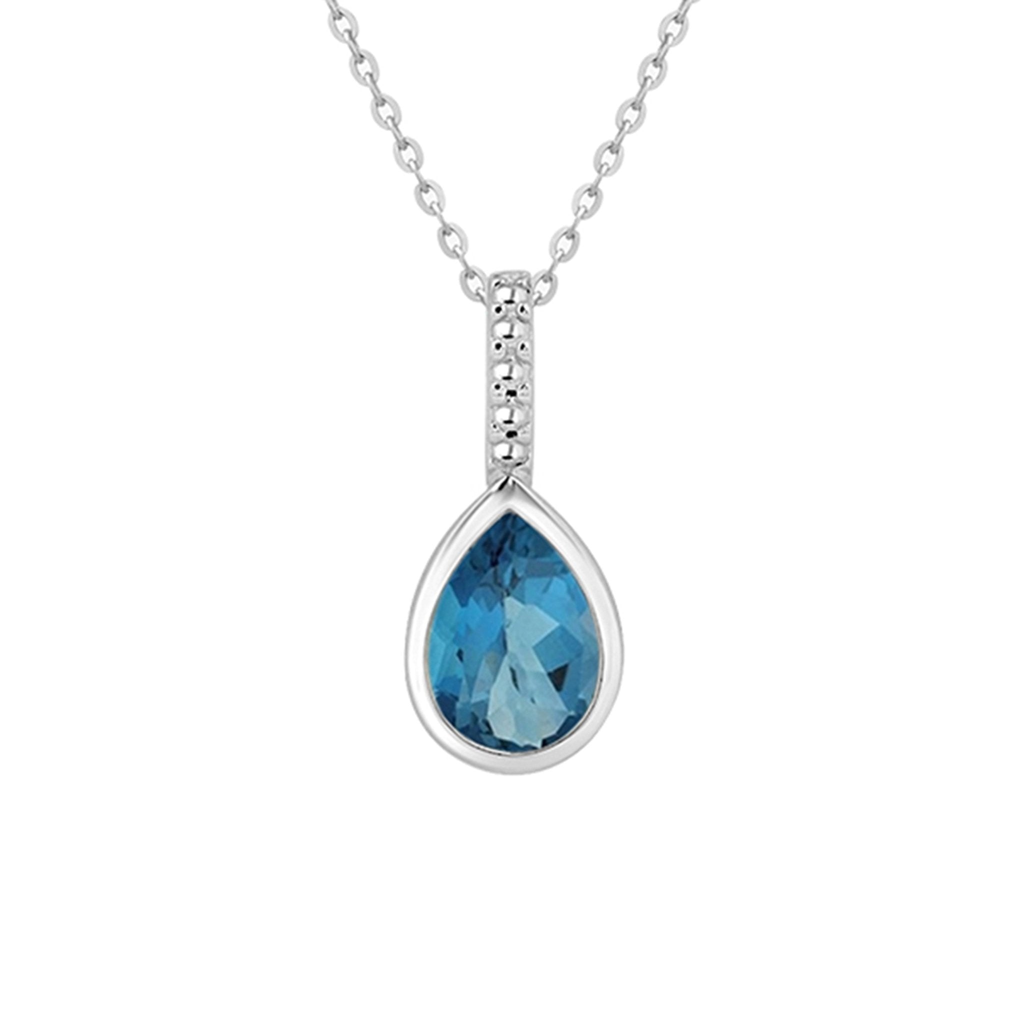Blue Topaz Teardrop Pendant Necklace Necklaces Estellacollection #product_description# 14k Birthstone Blue Gemstone #tag4# #tag5# #tag6# #tag7# #tag8# #tag9# #tag10#